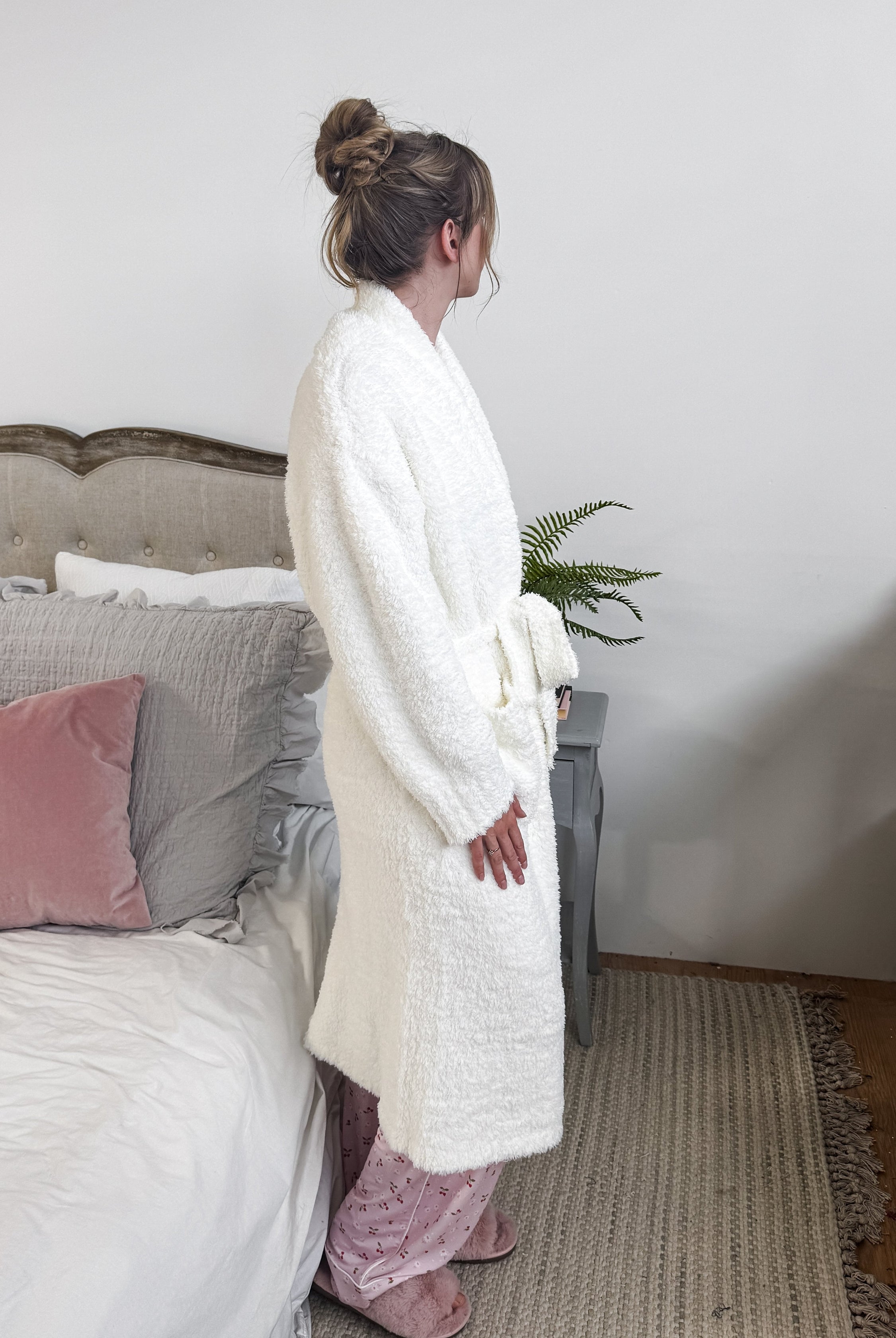 Ivory Cloud Spa Robe | Ultra Soft Lounge Robe plush