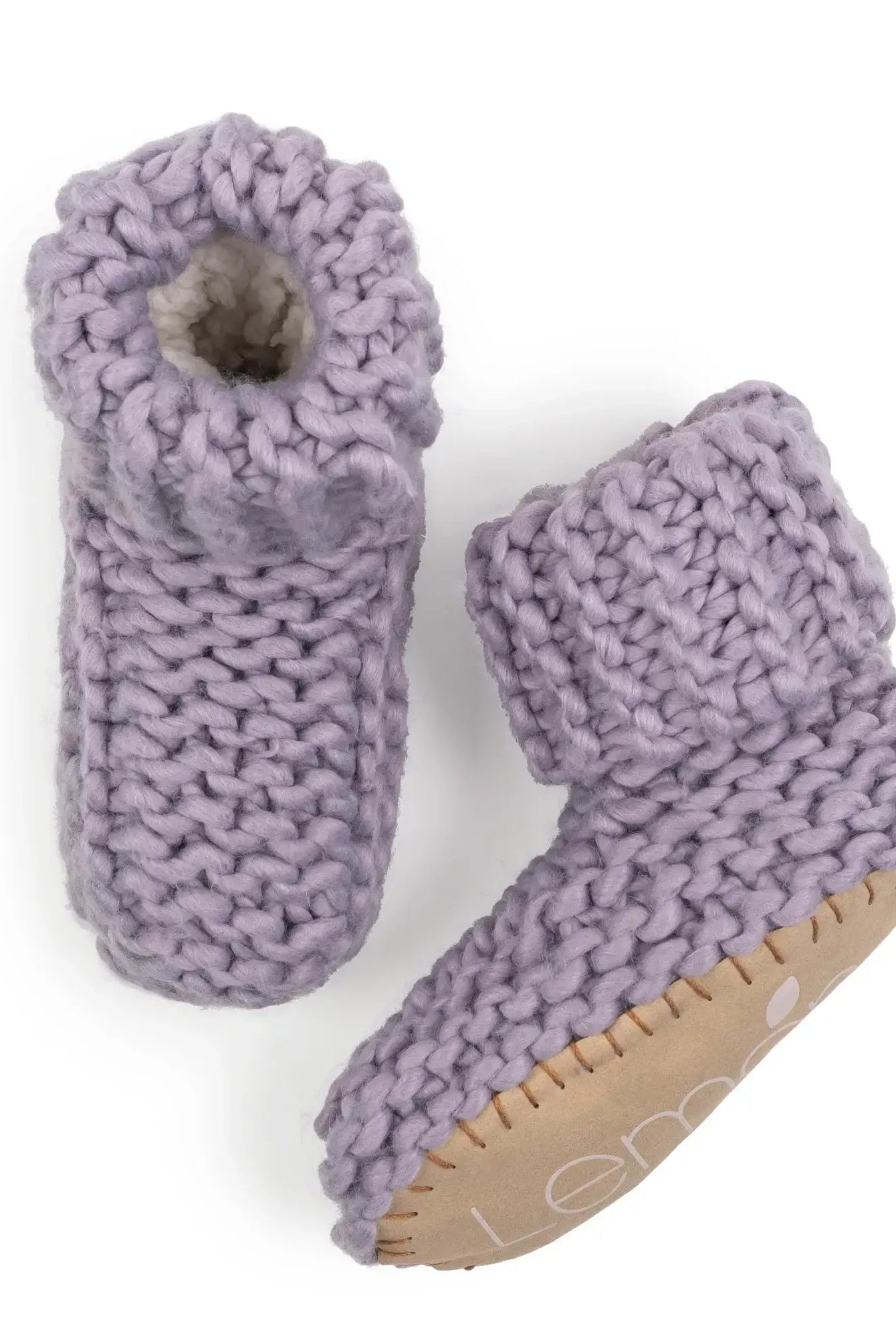 cozy lined slipper bootie hand knit