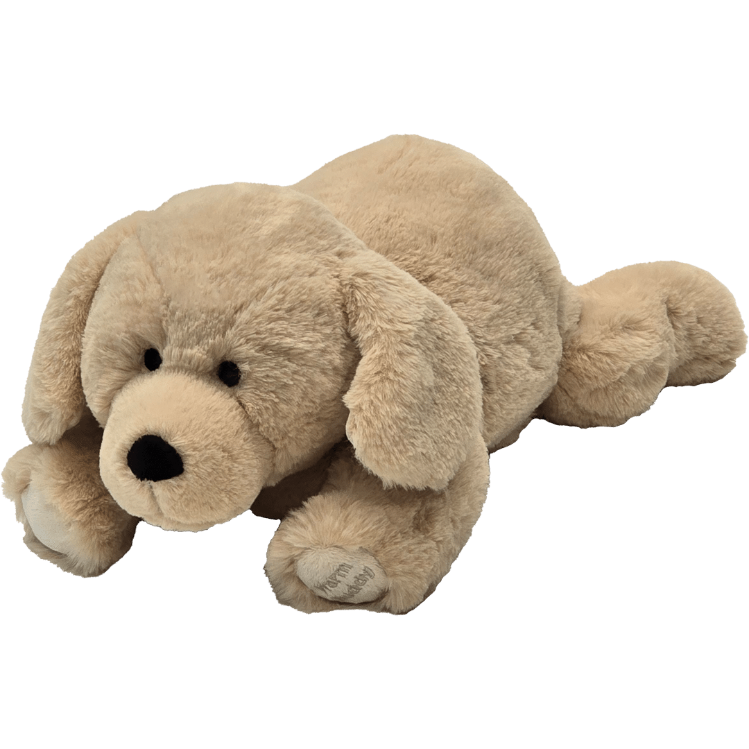 Warm Buddy Cuddle Buddy Tan Lab Puppy 18" Heat Up Stuffed Animal therapeutic heat up beige dog weighted