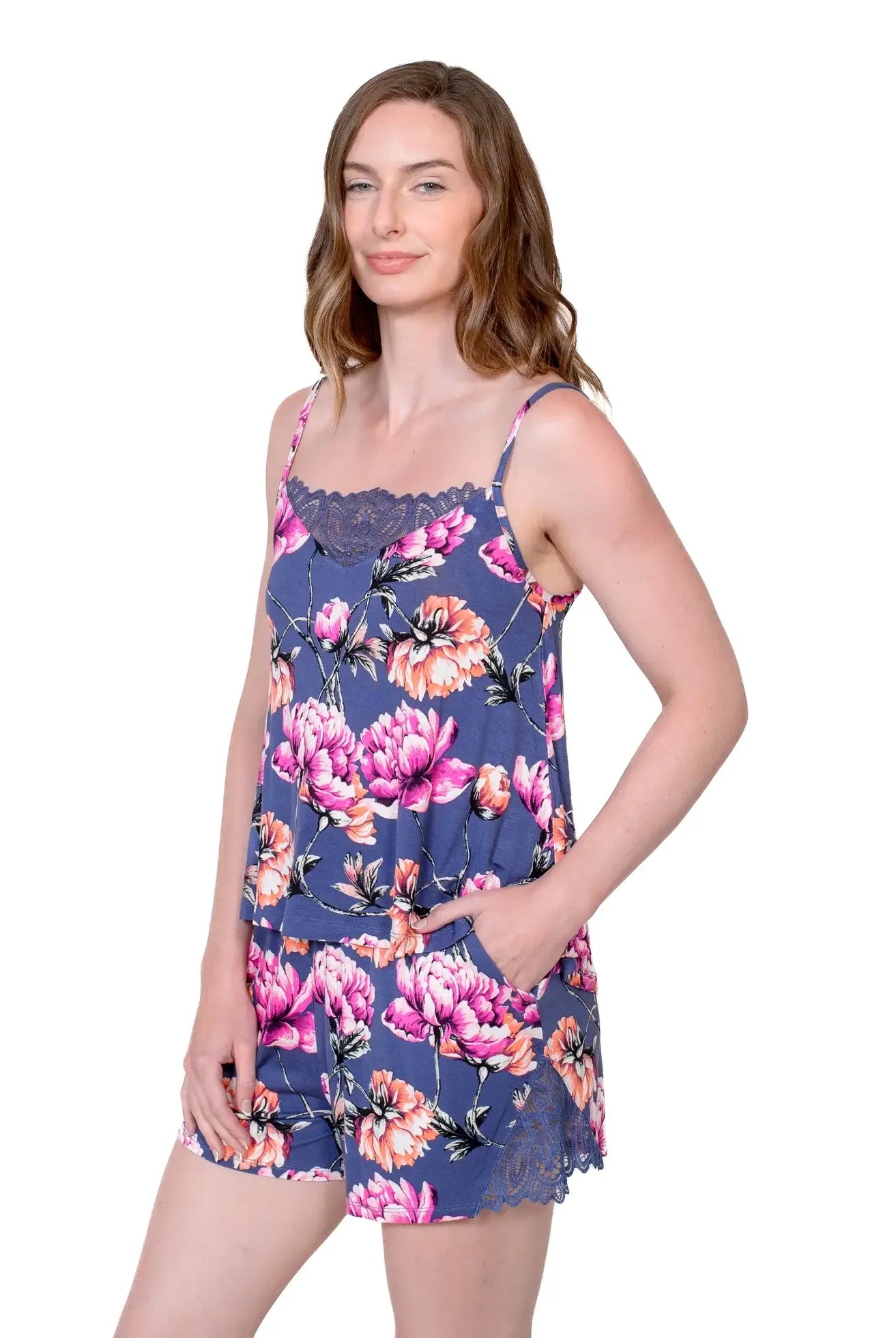 PJ Lace Cami/Short Set | LATTELOVE CO.