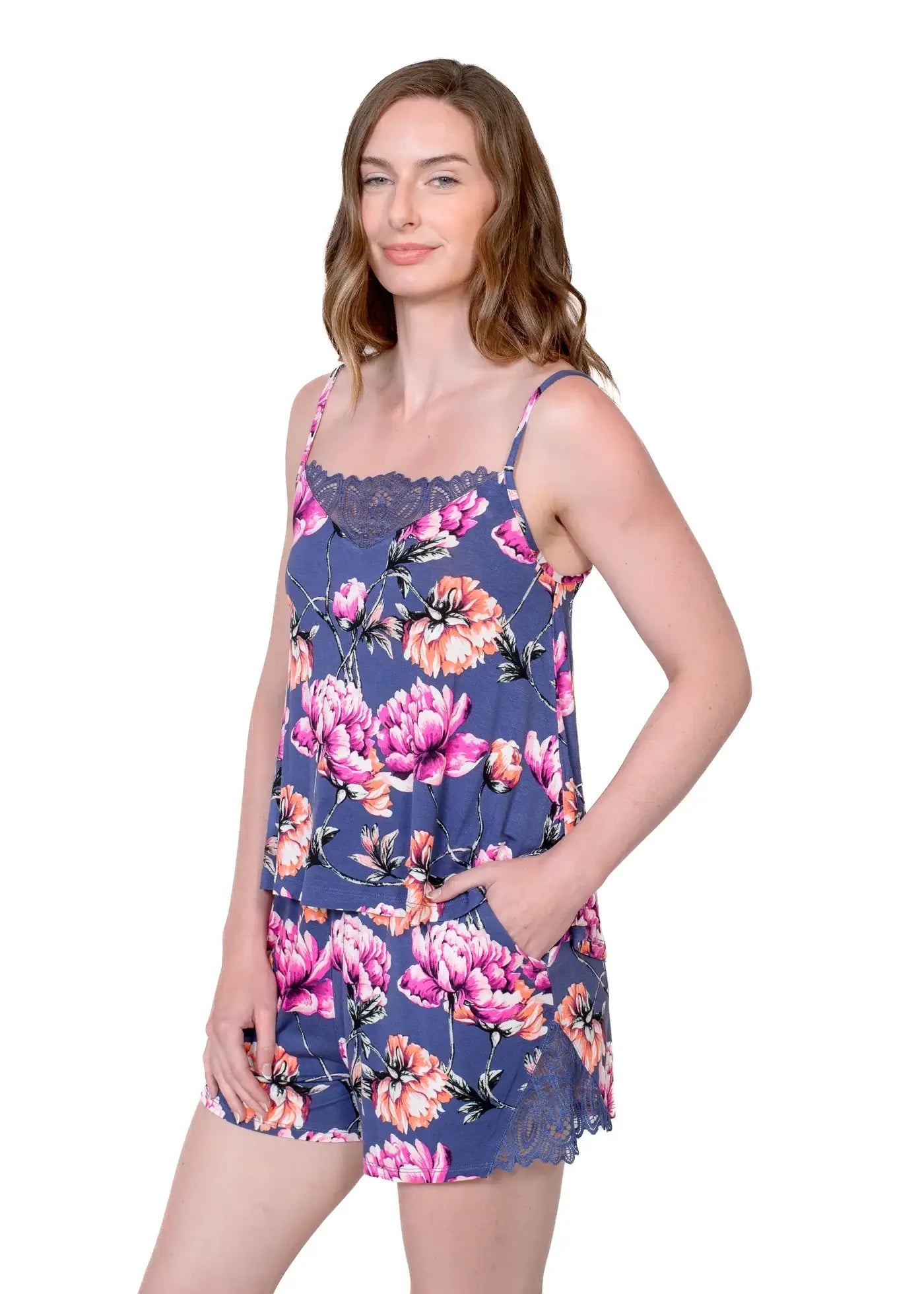 PJ Lace Cami/Short Set | LATTELOVE CO.