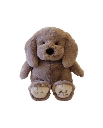 Warm Buddy Little Cuddle Buddy Taupe Puppy 8" microwavable heat stuffed animal — Cloud Nine Pajamas Edmonton