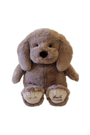 Warm Buddy Little Cuddle Buddy Taupe Puppy 8" microwavable heat stuffed animal — Cloud Nine Pajamas Edmonton