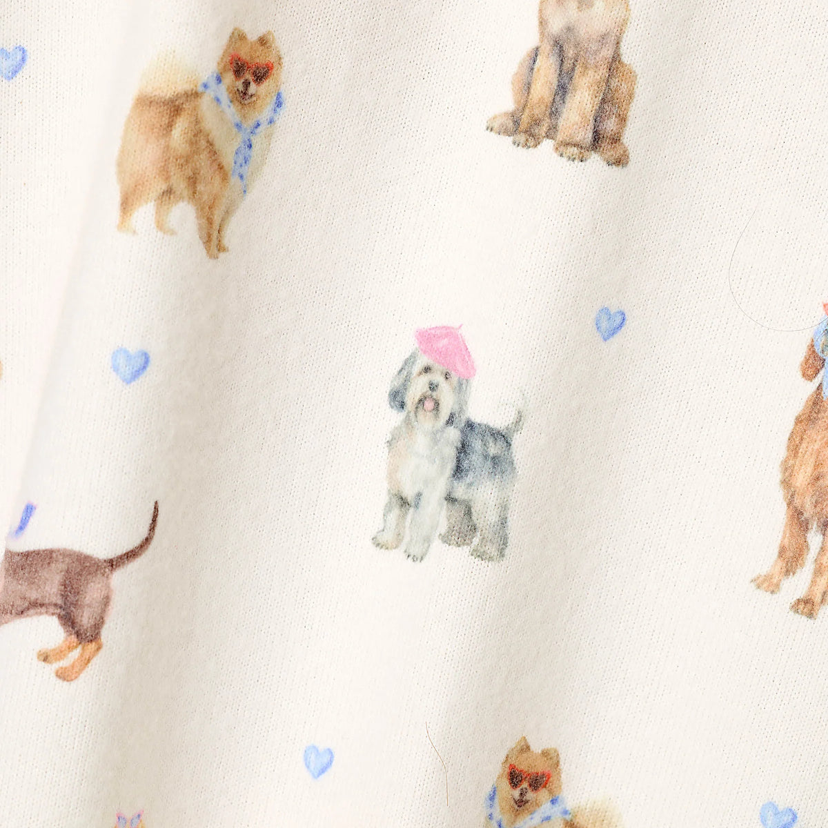 PJ Salvage Meet Me in Pawris Ivory swatch — Cloud Nine Pajamas