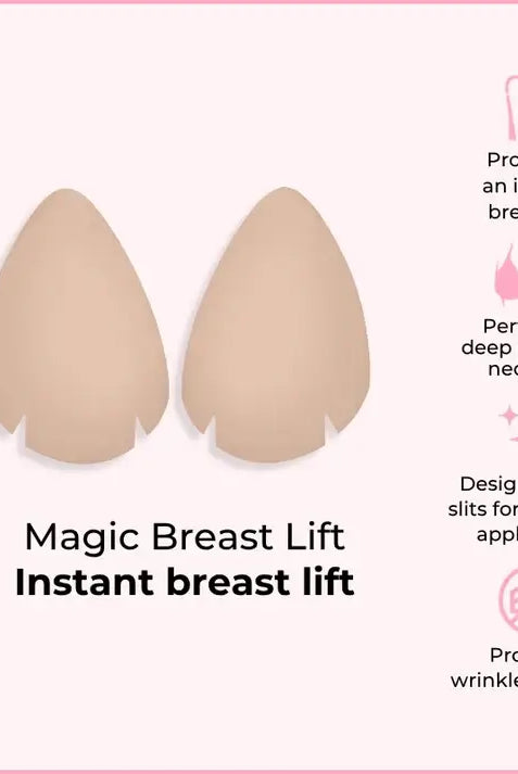 Magic Breast Lift product with features on a pink background
