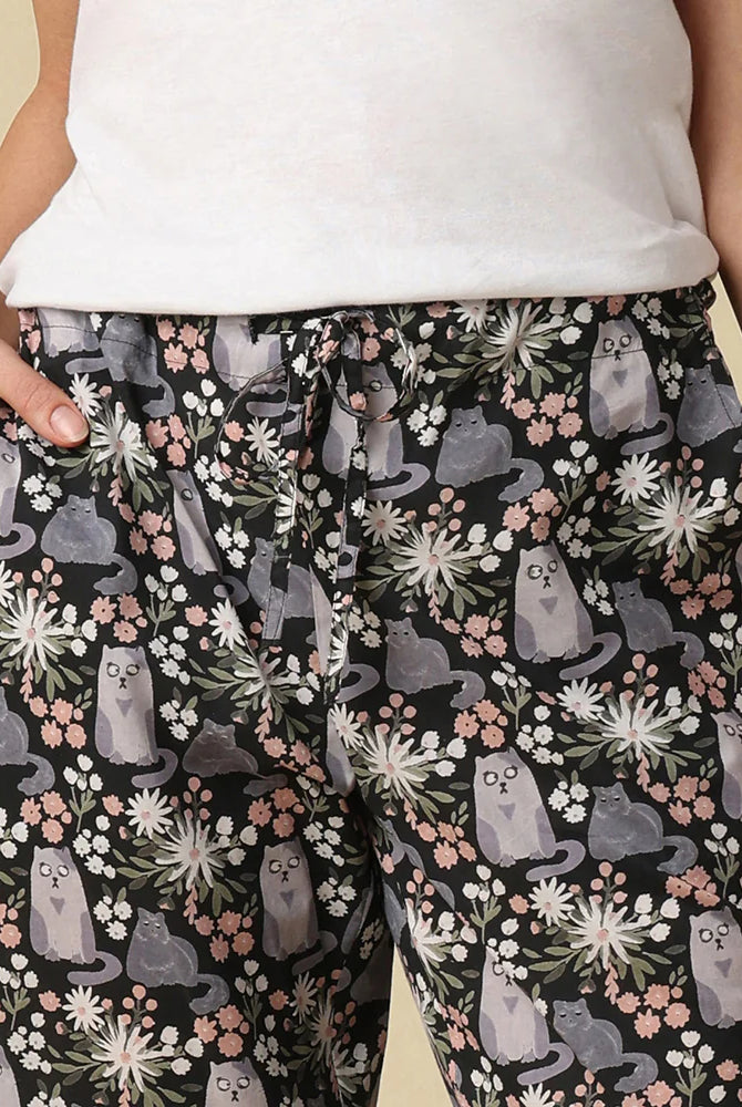 Kitty Cat 100% Cotton Pant in a Bag Pajama Bottom