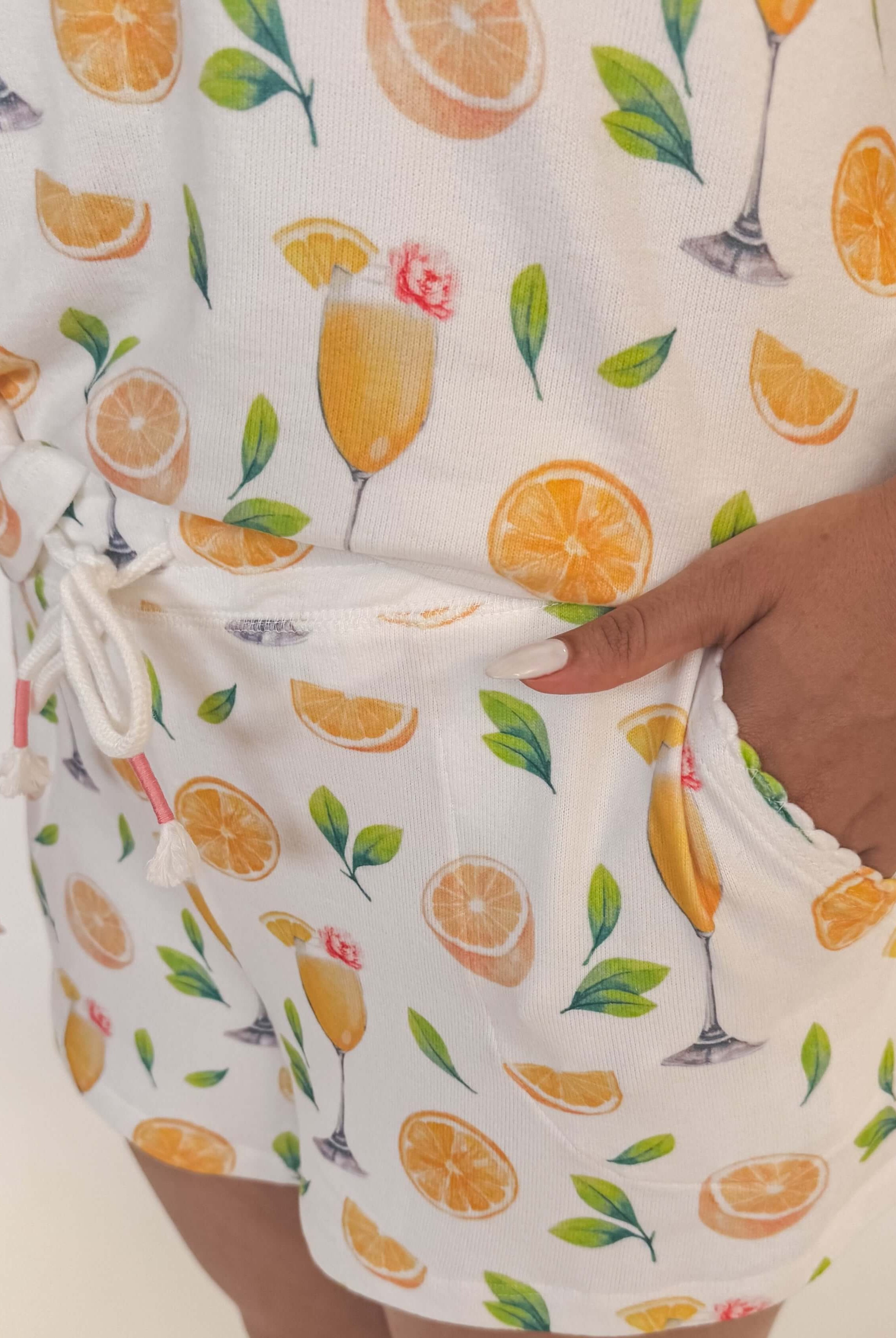 Mimosa Me Drink Print Tank + Short PJ Set PJ SALVAGE