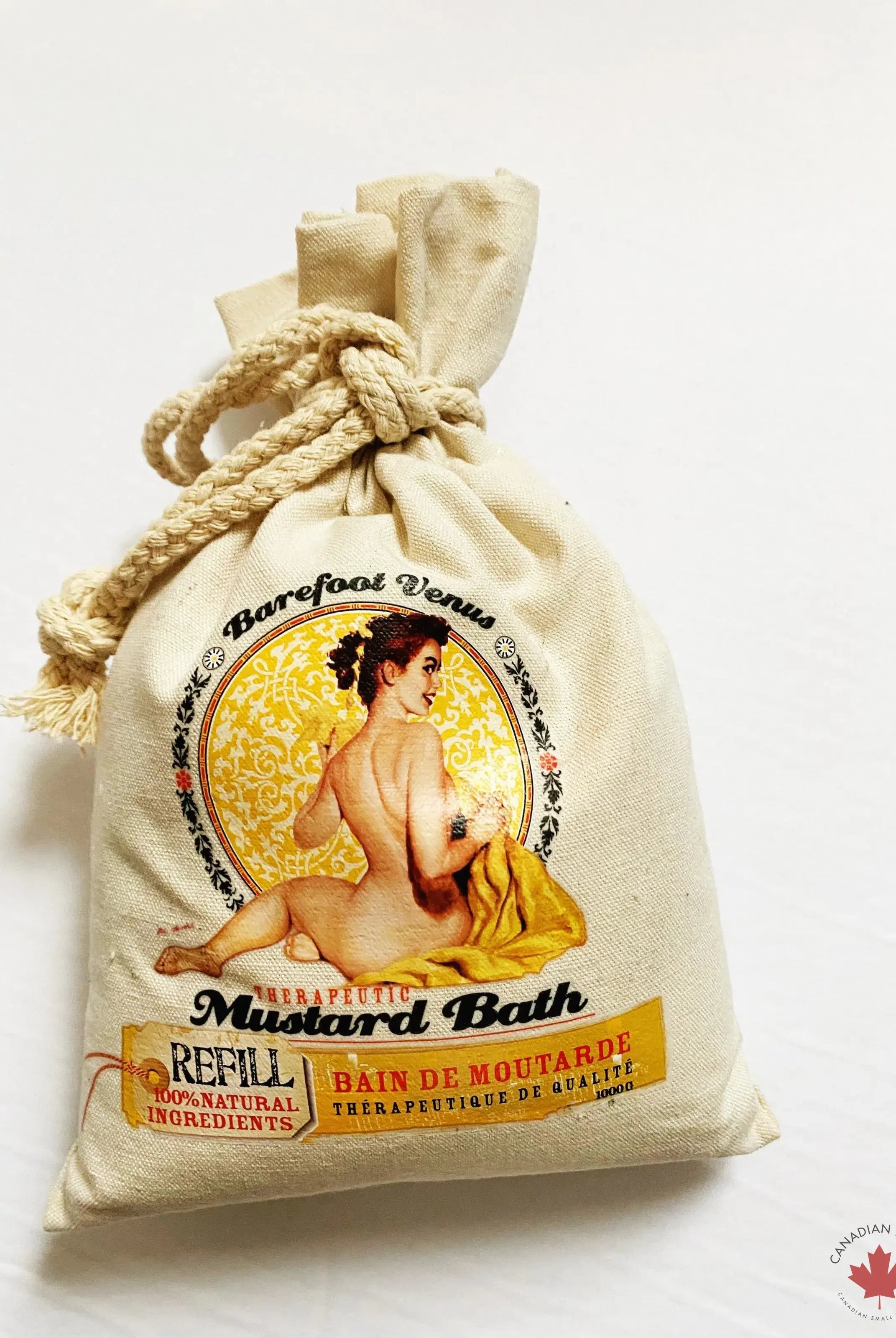 Mustard Bath 1KG Eco Refill Bag detoxifying mustard bath therapeutic essential oils bath salts Barefoot Venus