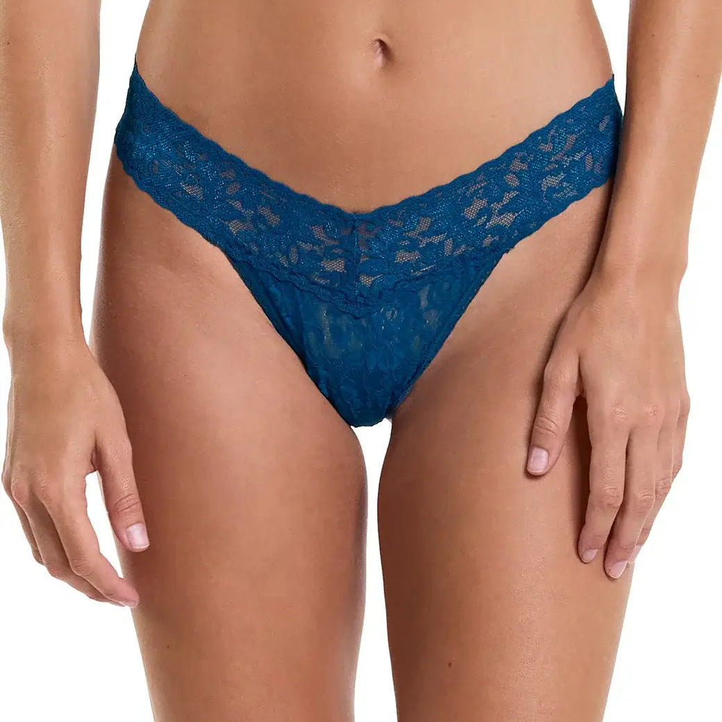 north pole green Hanky Panky Low Rise Thong Lace OS