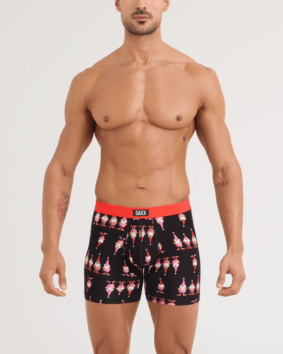 SAXX Vibe Xtra Soft Boxer Brief Nick in a Box front view on model — Cloud Nine Pajamas Edmonton