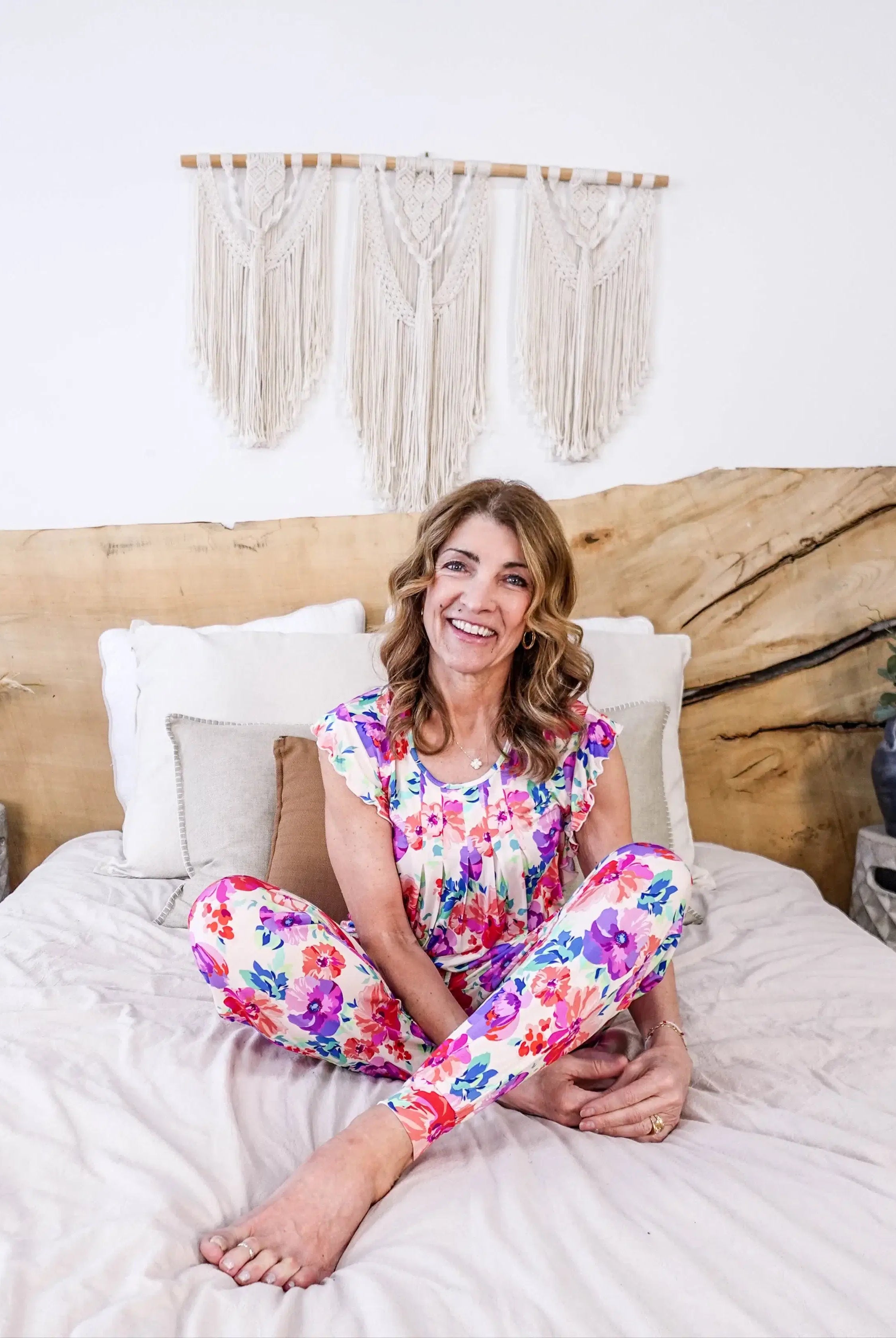 Flutter Top & Jogger PJ Set - Bamboo | Blooming Love georgia rylan