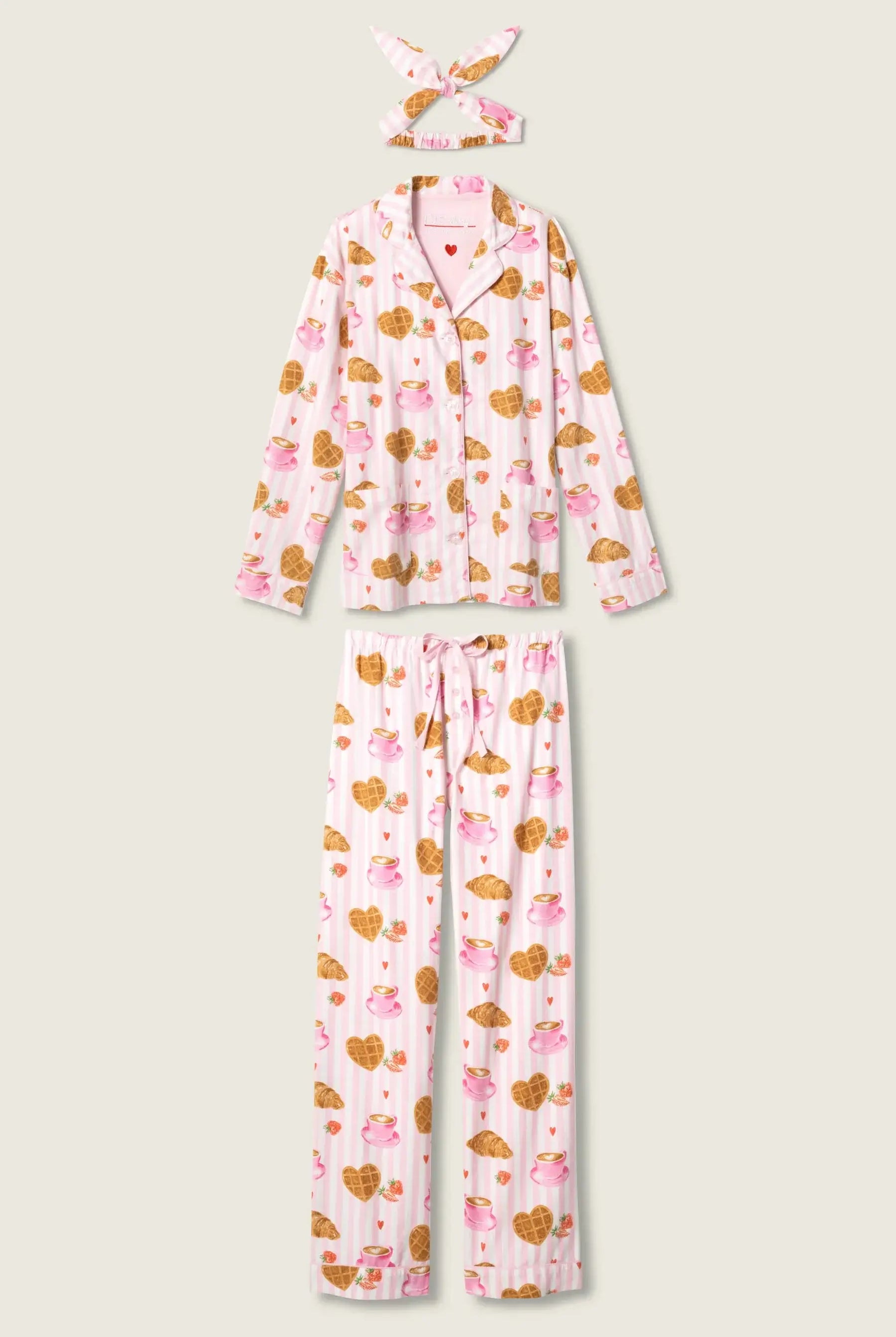 Women's parisian breakfast flannel pj set PJ Salvage