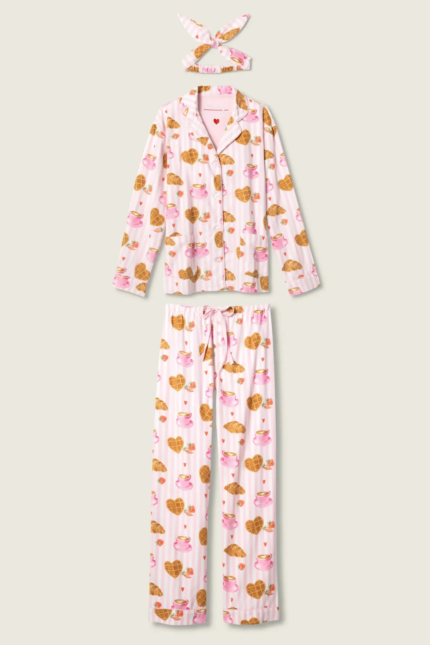 Women's parisian breakfast flannel pj set PJ Salvage