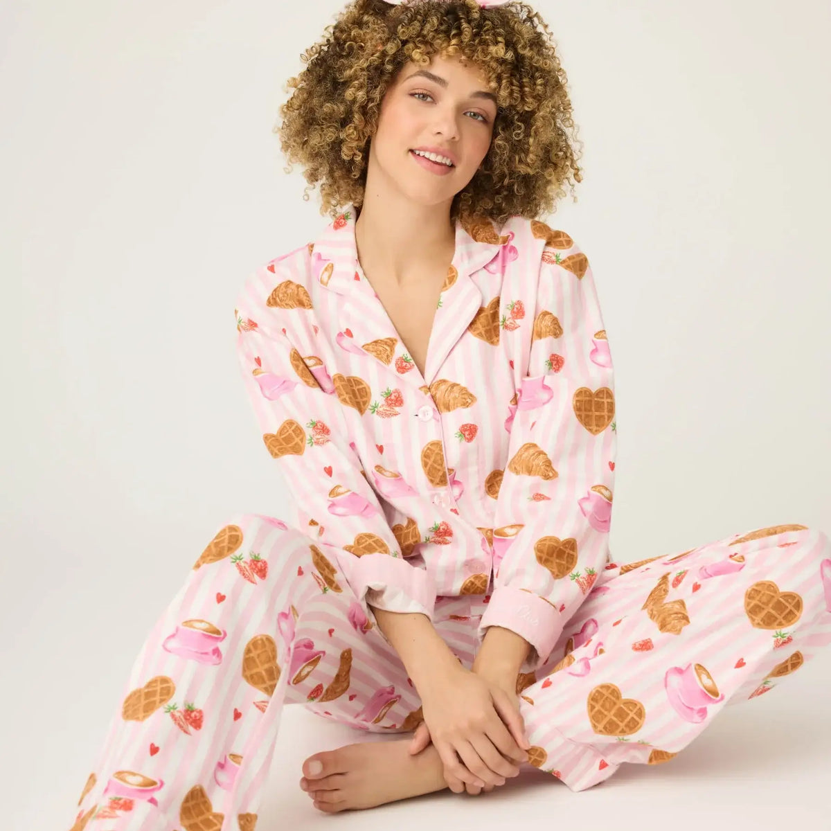 PJ Salvage Brunch Club Breakfast Flannel PJ Set Canada Cozy
