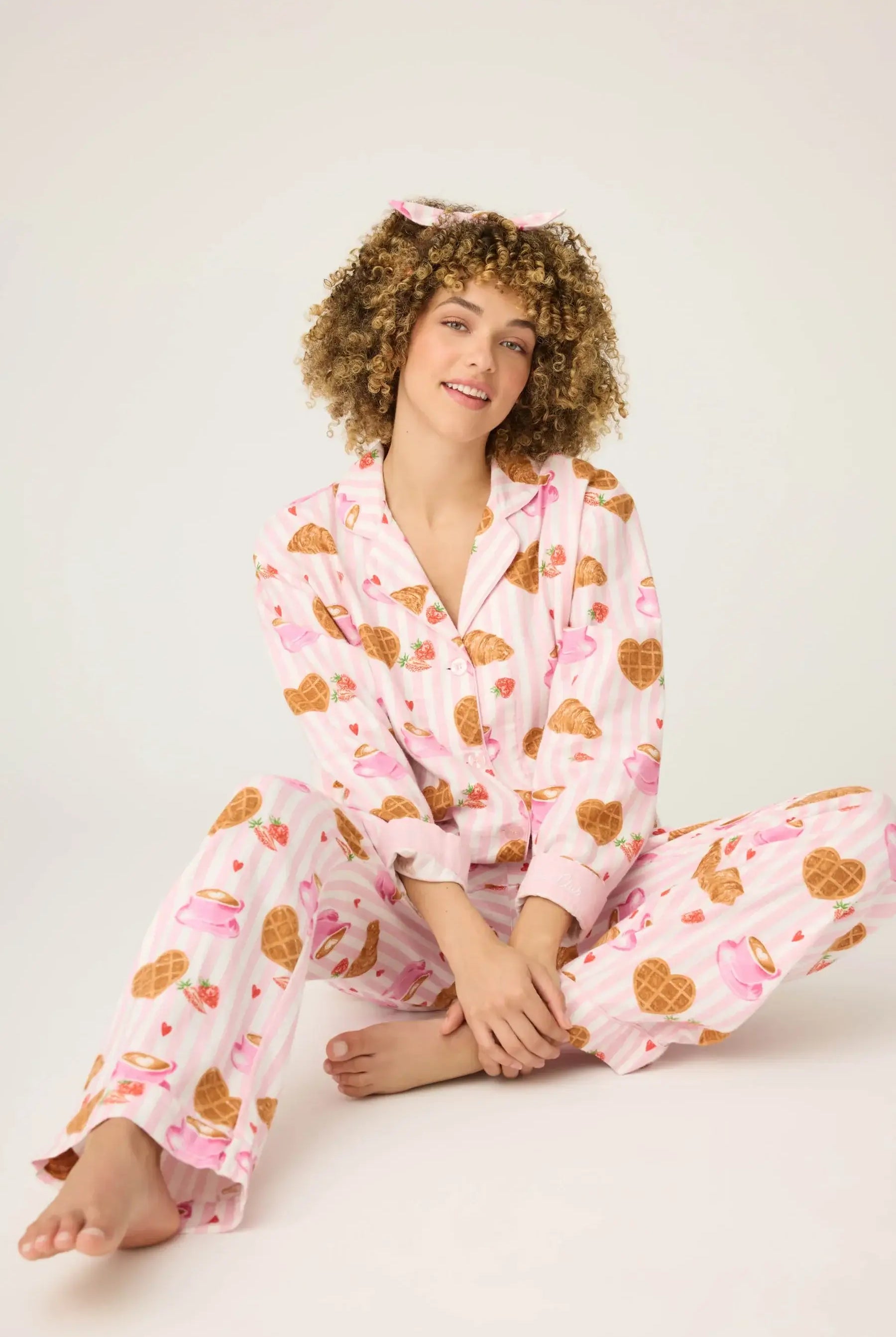 Women's parisian breakfast flannel pj set PJ Salvage