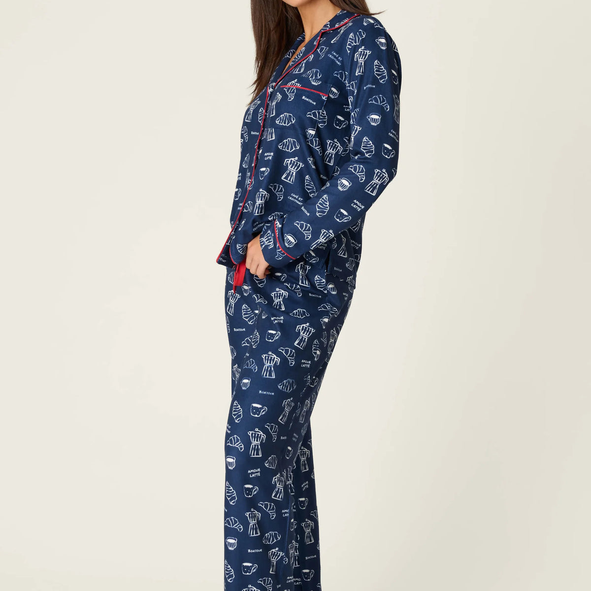 PJ Salvage Bonjour Babe set model full length — Cloud Nine Pajamas