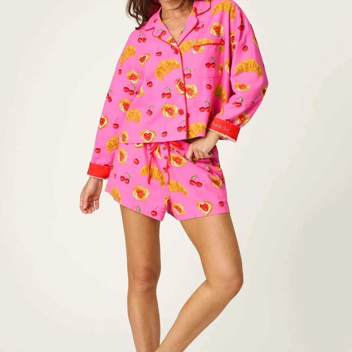 PJ Salvage Flannel Short Set Brunch Club
