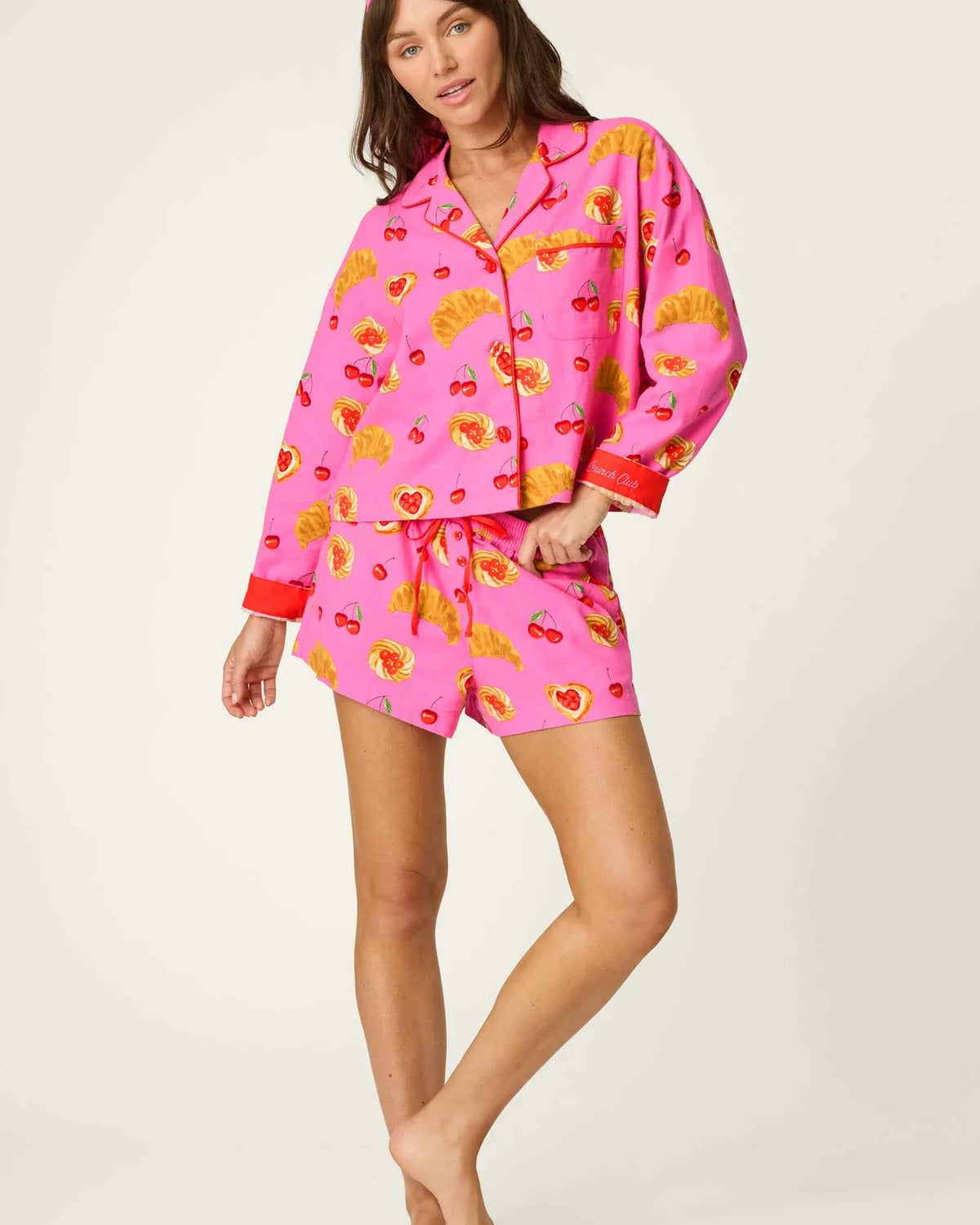 PJ Salvage Flannel Short Set Brunch Club