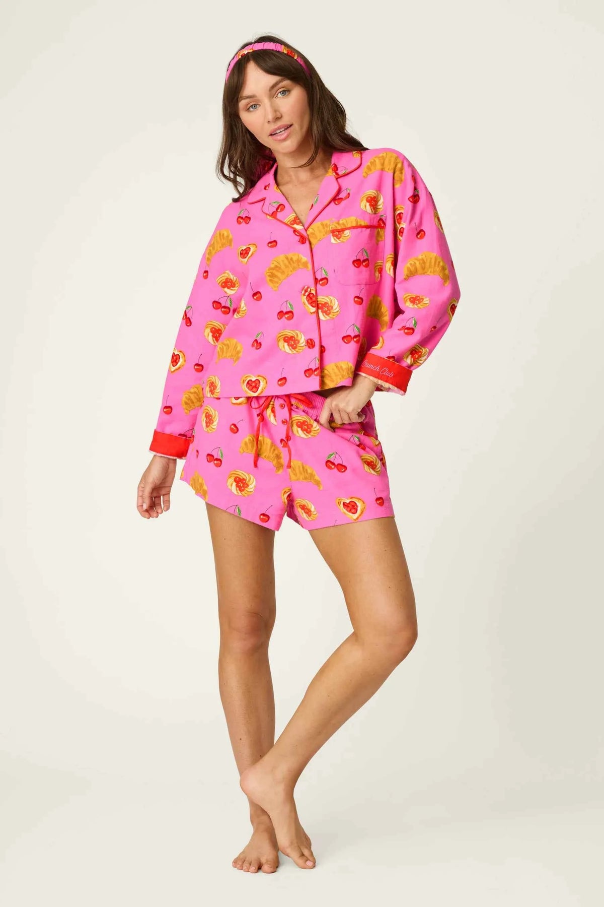 PJ Salvage Flannel Short Set Brunch Club