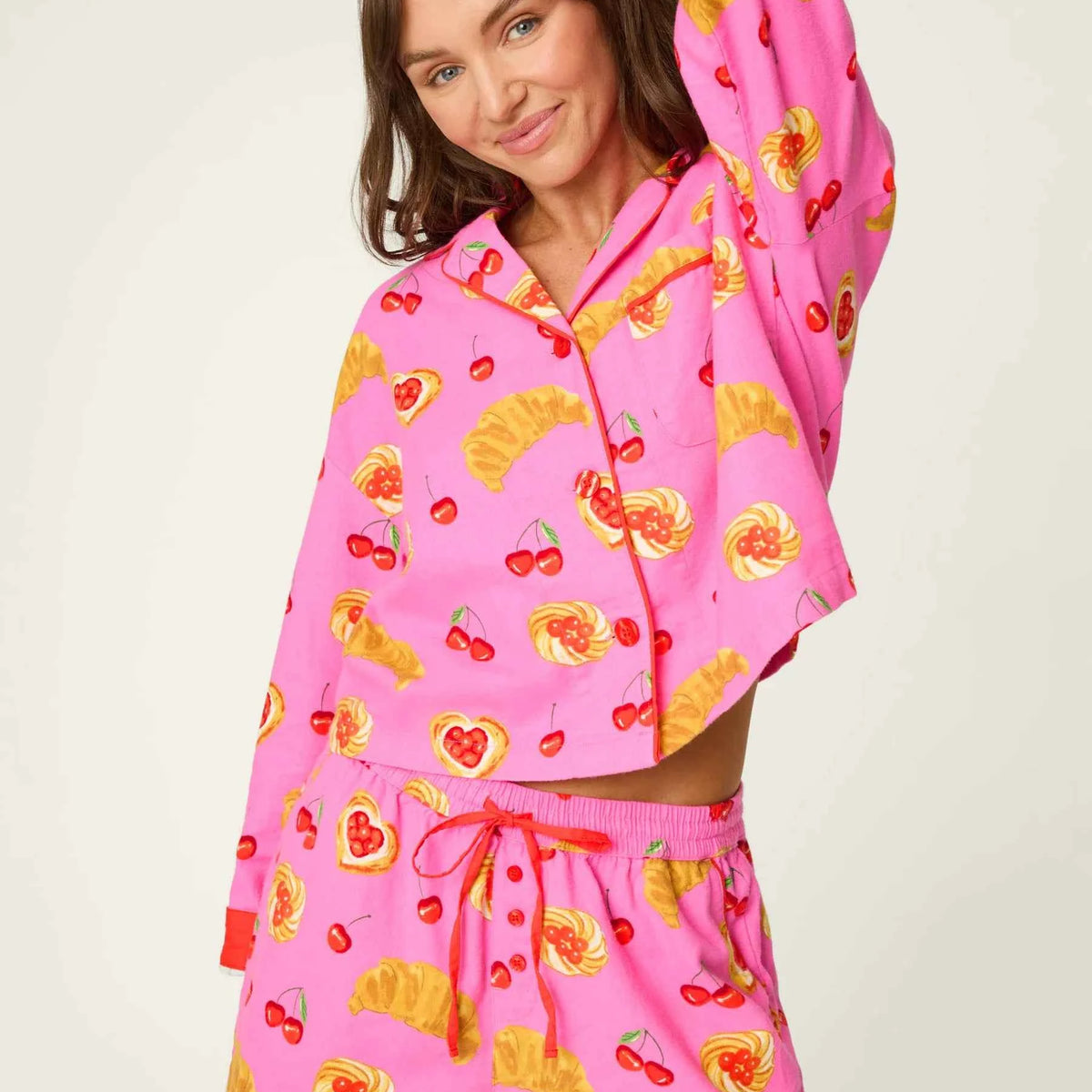 PJ Salvage Flannel Short Set Brunch Club