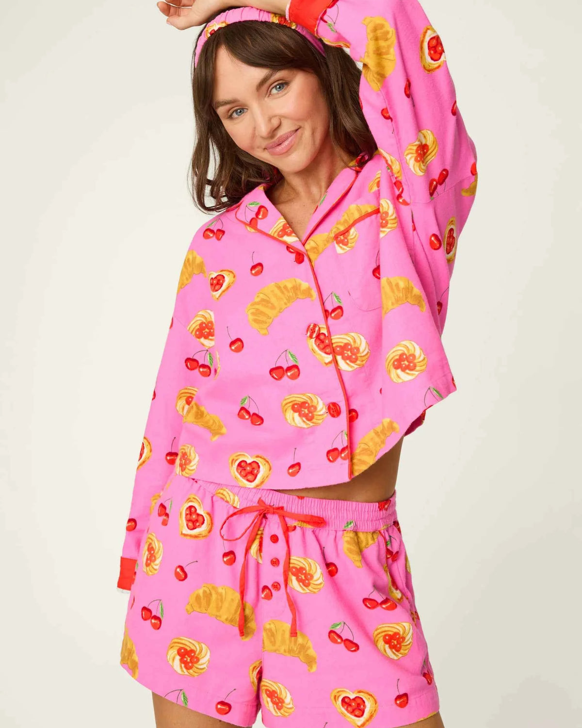 PJ Salvage Flannel Short Set Brunch Club