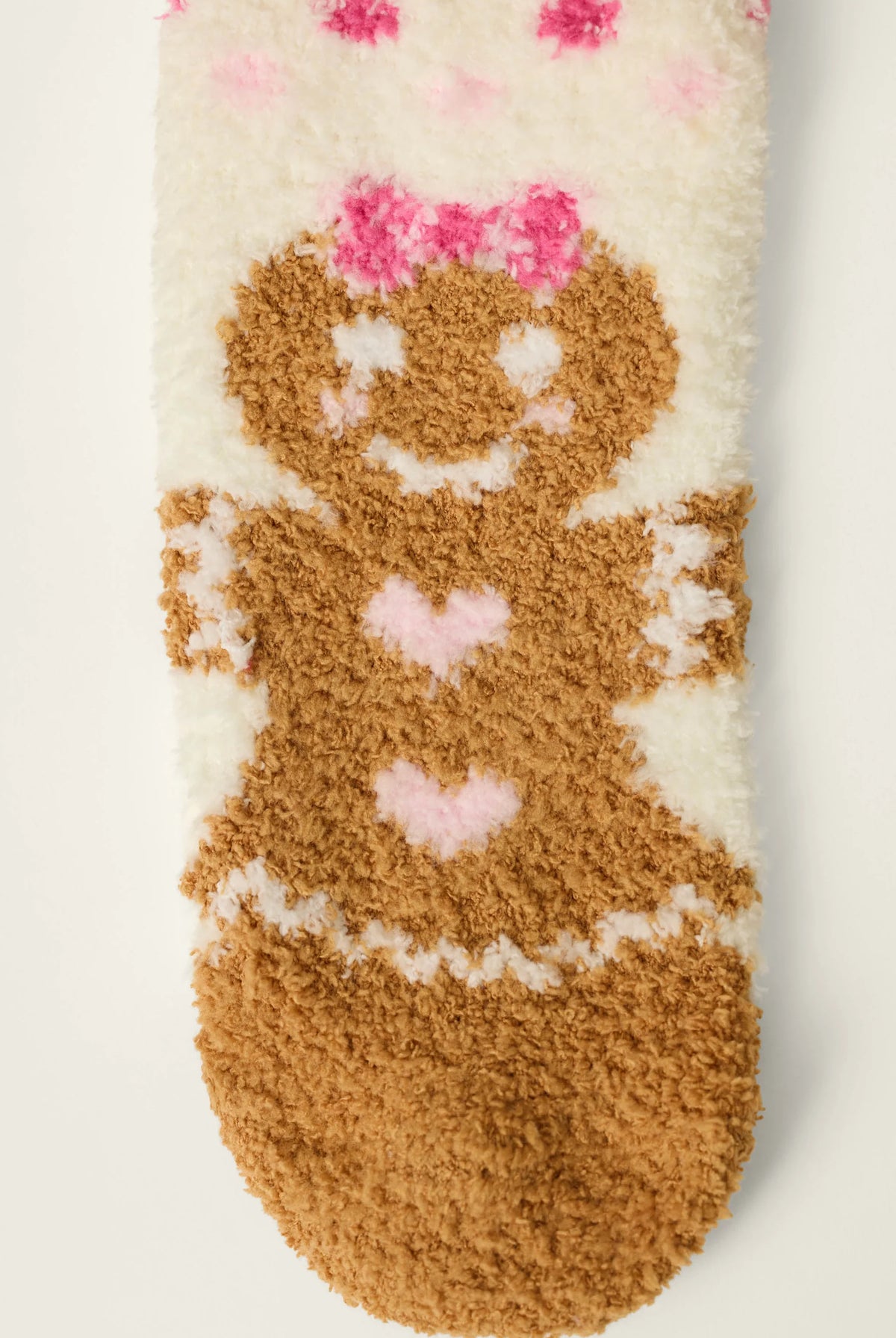 PJ Salvage Gingerbread Girl Polka Dot Socks styled flat lay — Cloud Nine Pajamas Edmonton