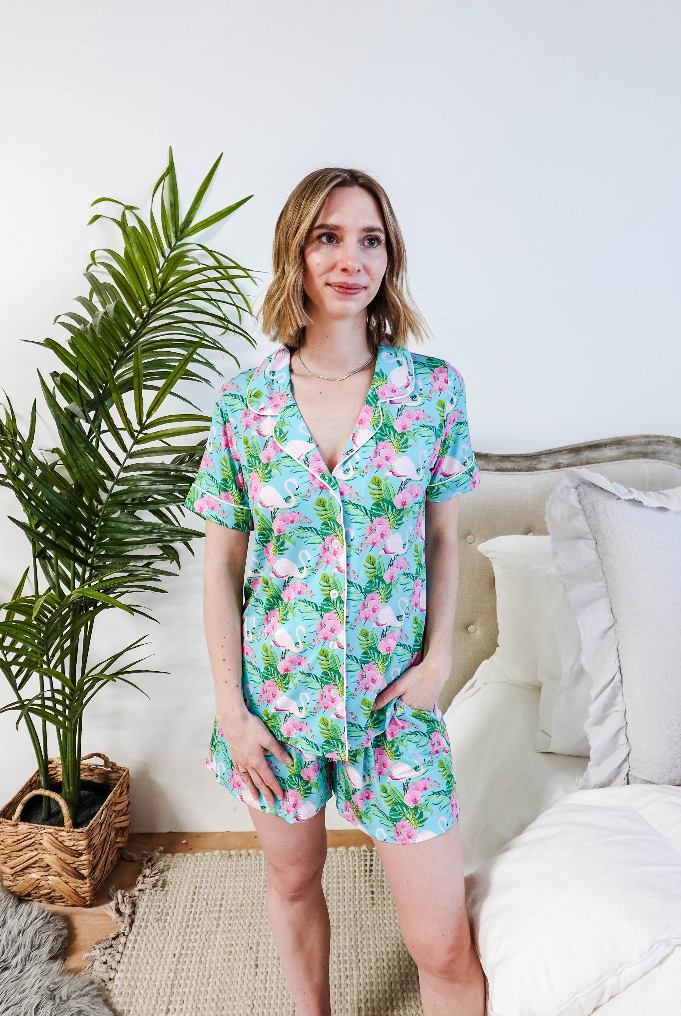 Tropic Like It's Hot Bamboo Short Sleeve Pajama Set | Georgia Rylan
