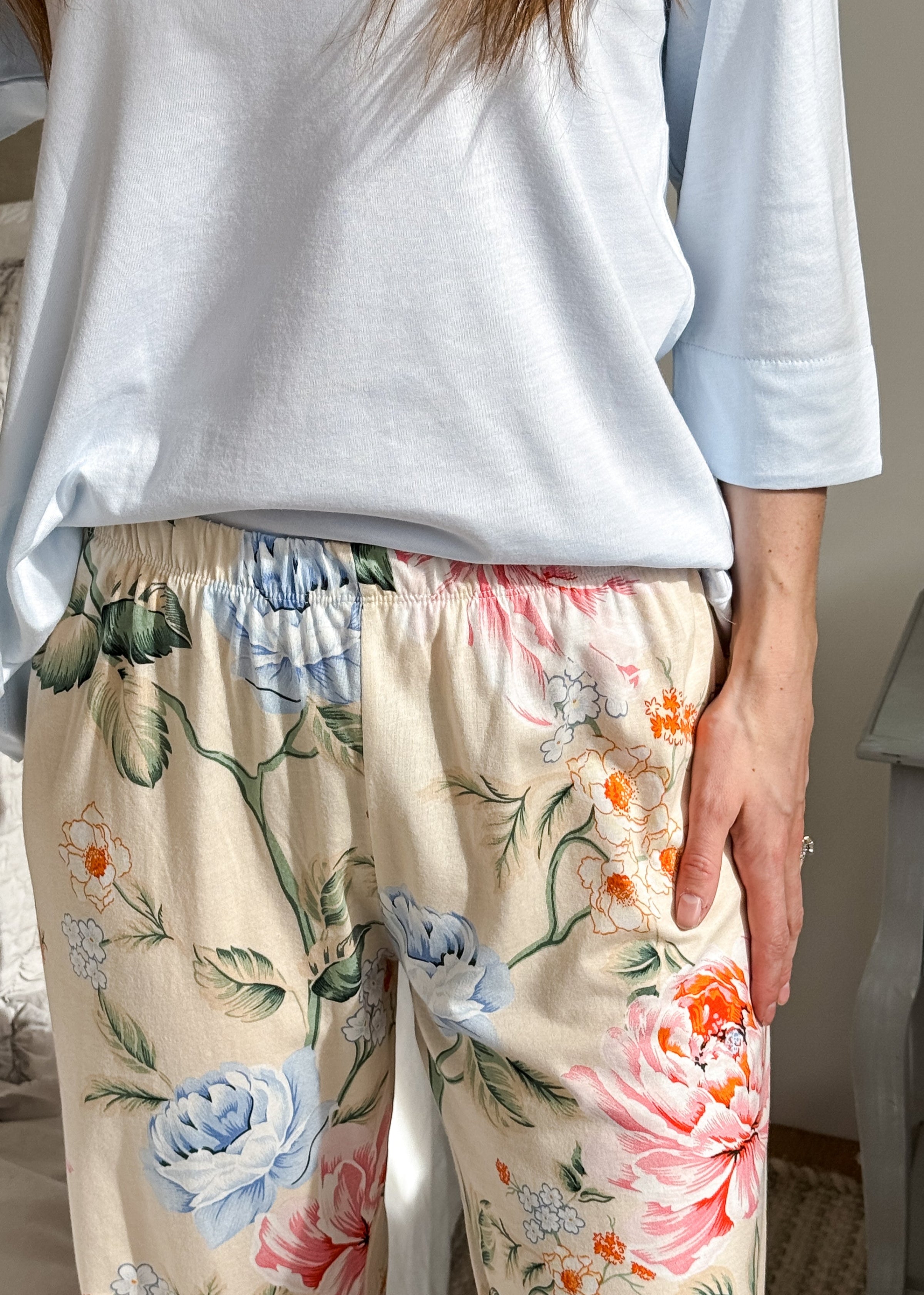 PJ 3/4 Top/Ankle Pant Floral | Ringella