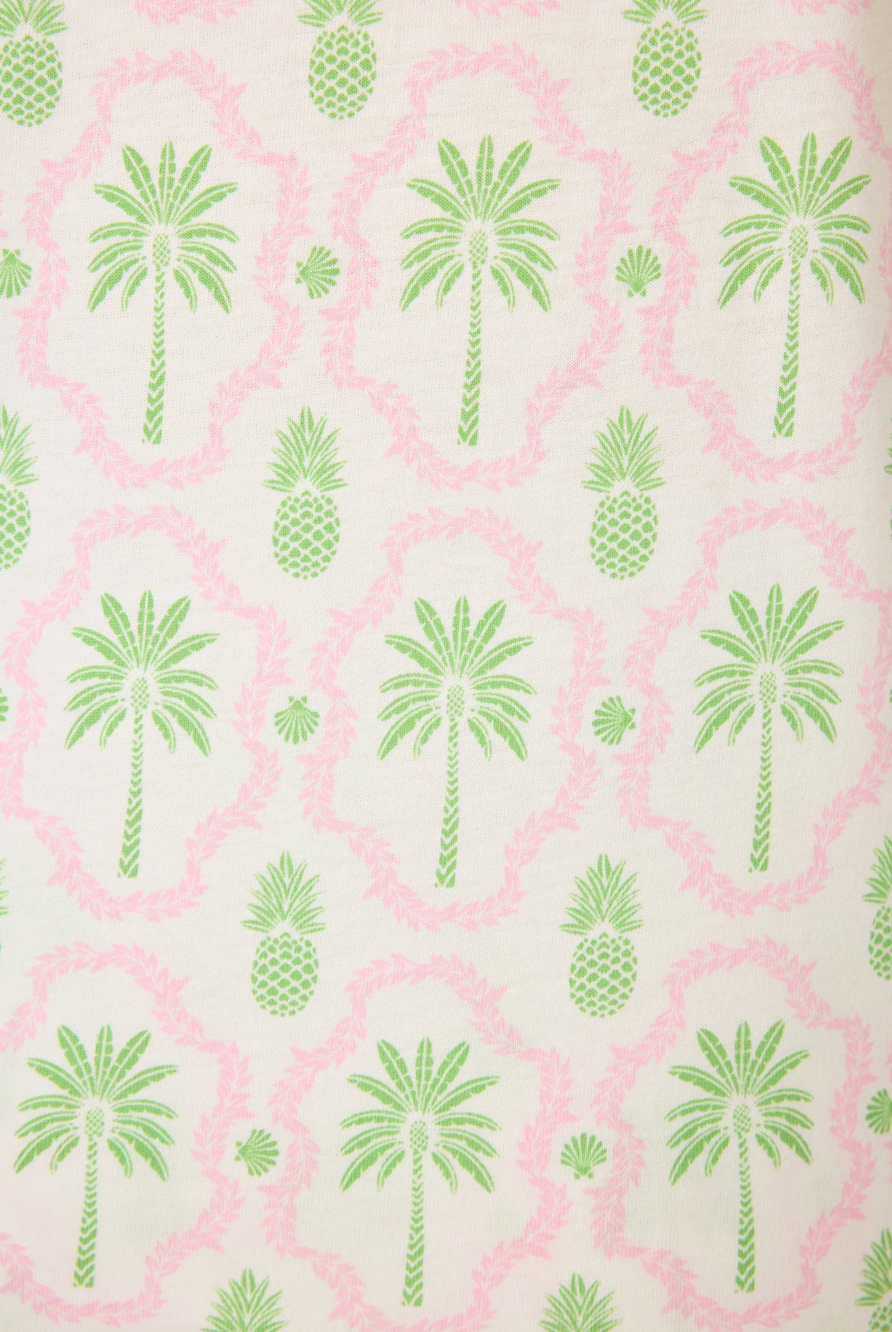 Playful Prints Cotton-Modal Long Sleeve Pajama Set by PJ Salvage in Island Time showing close up of the print