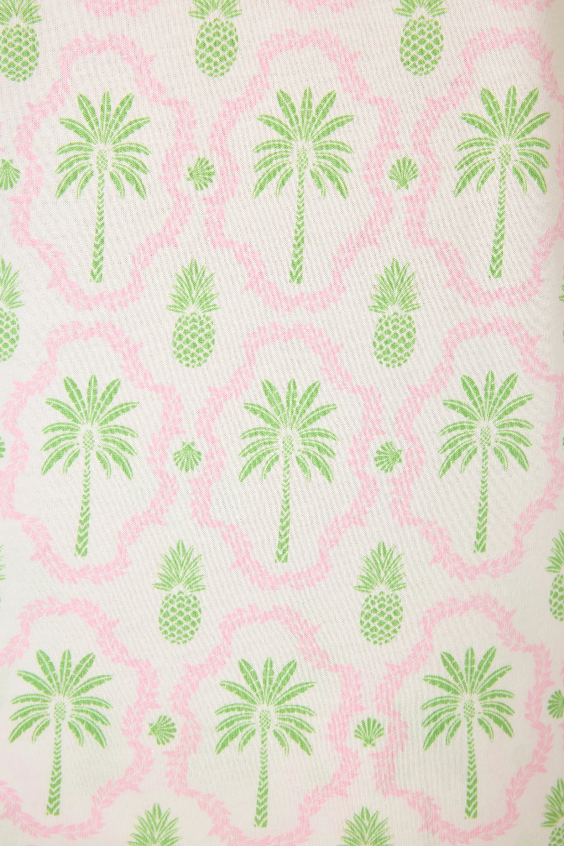 Playful Prints Cotton-Modal Long Sleeve Pajama Set by PJ Salvage in Island Time showing close up of the print