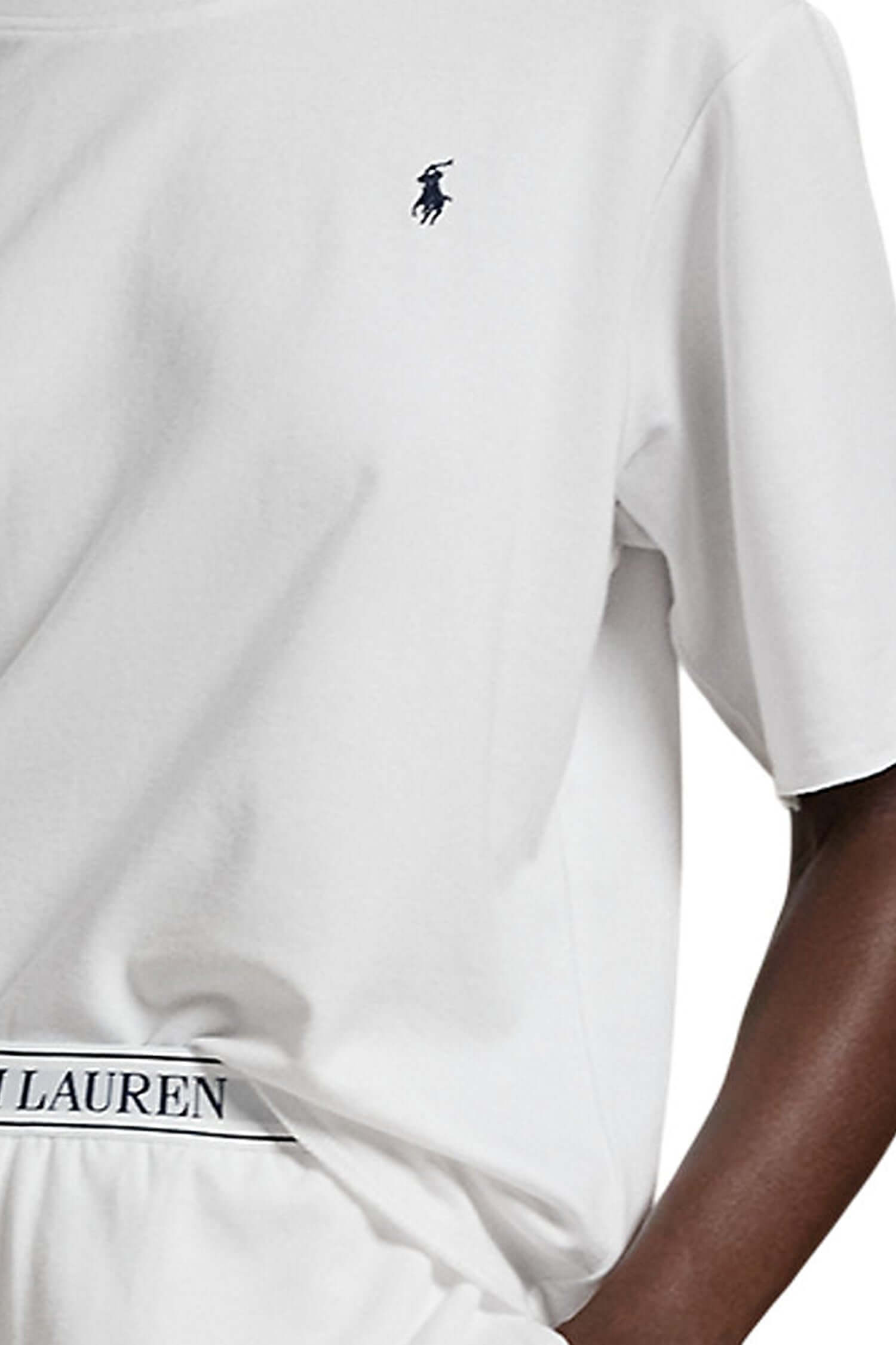 French Terry Short Sleeve Pajama Set WHITE POLO RALPH LAUREN