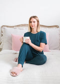 Tee/Jogger Bamboo PJ Lounge Set Midnight Teal