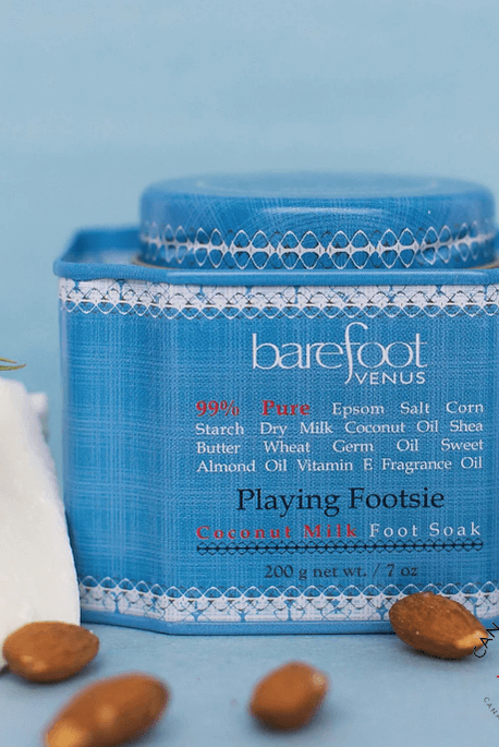 Playing Footsie-Barefoot Venus-Cloud Nine Pajamas coconut milk foot soak