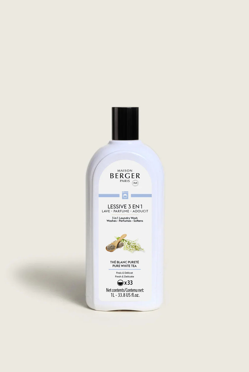 maison berger 3 in 1 laundry wash pure white tea