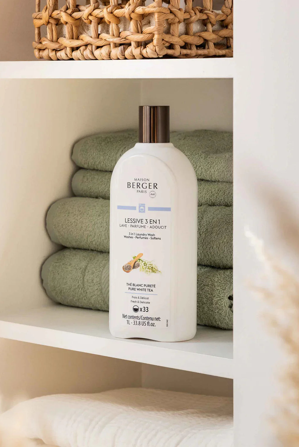 maison berger 3 in 1 laundry wash pure white tea