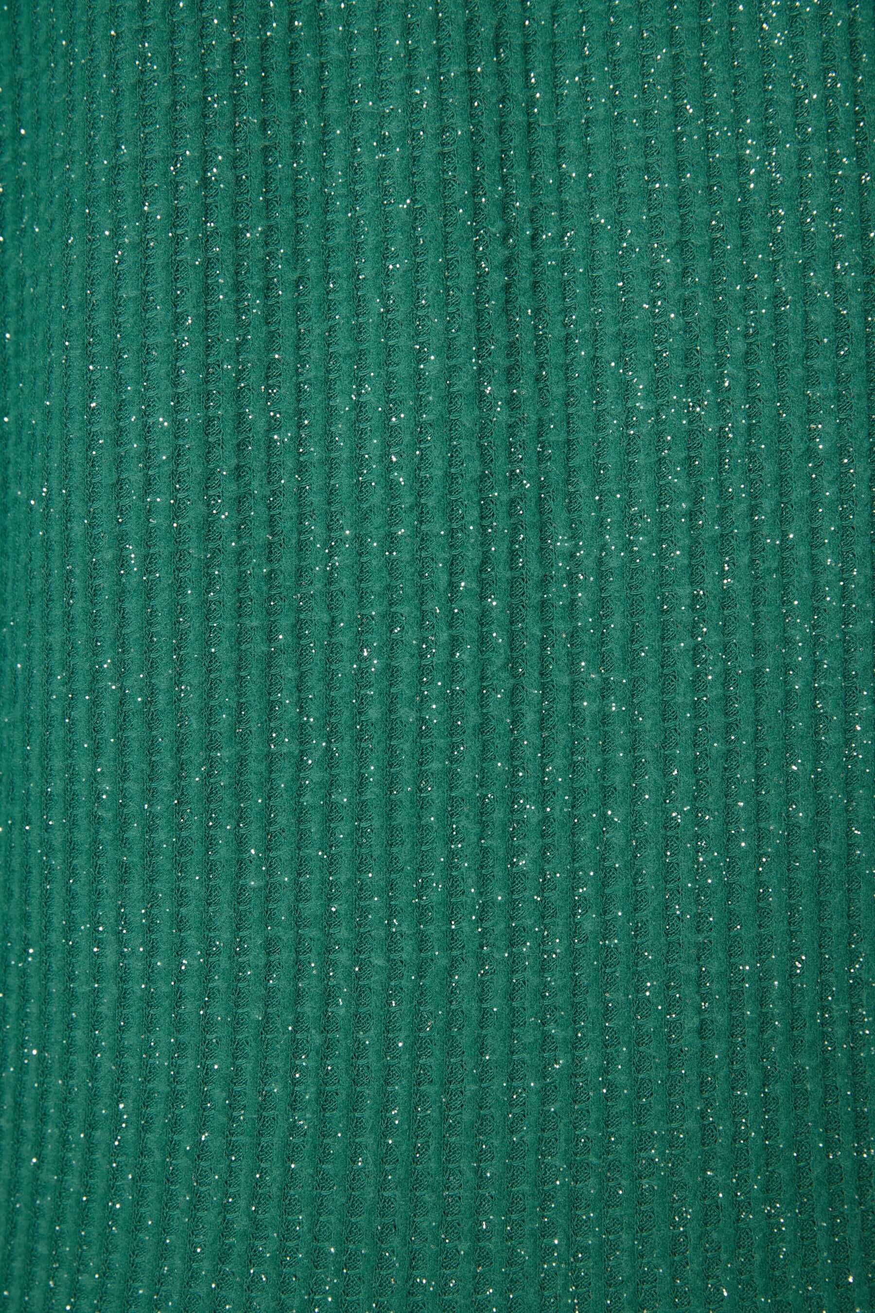 Forest Green Fireside Sparkle Brushed Thermal PJ Set | Long Sleeve Top & Jogger Pants | PJ Salvage