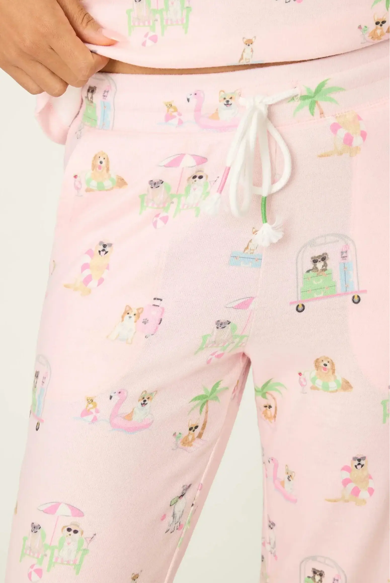 Pupcation Palms Sunnies & Sunshine Dog Print Jogger Set