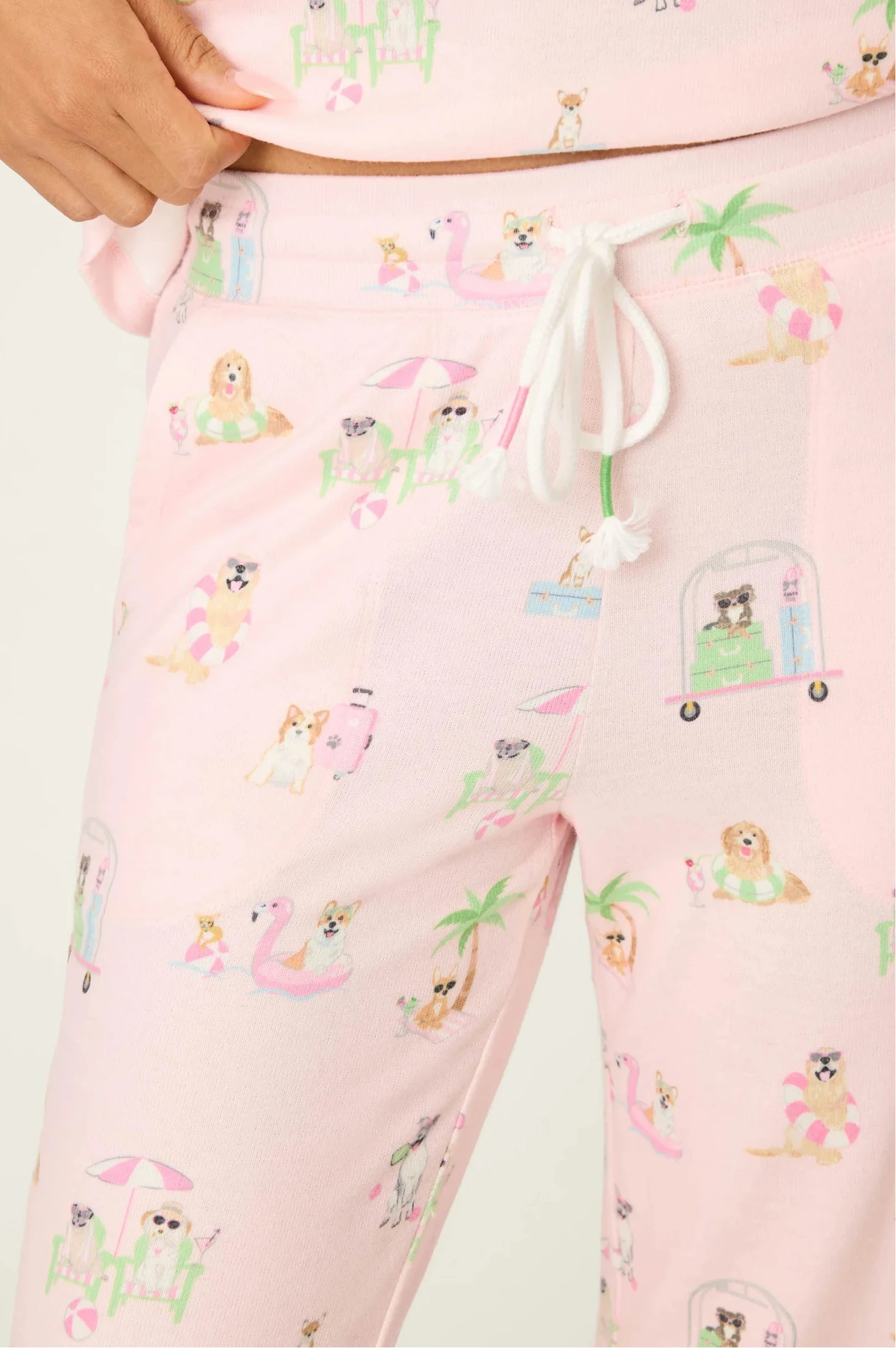 Pupcation Palms Sunnies & Sunshine Dog Print Jogger Set