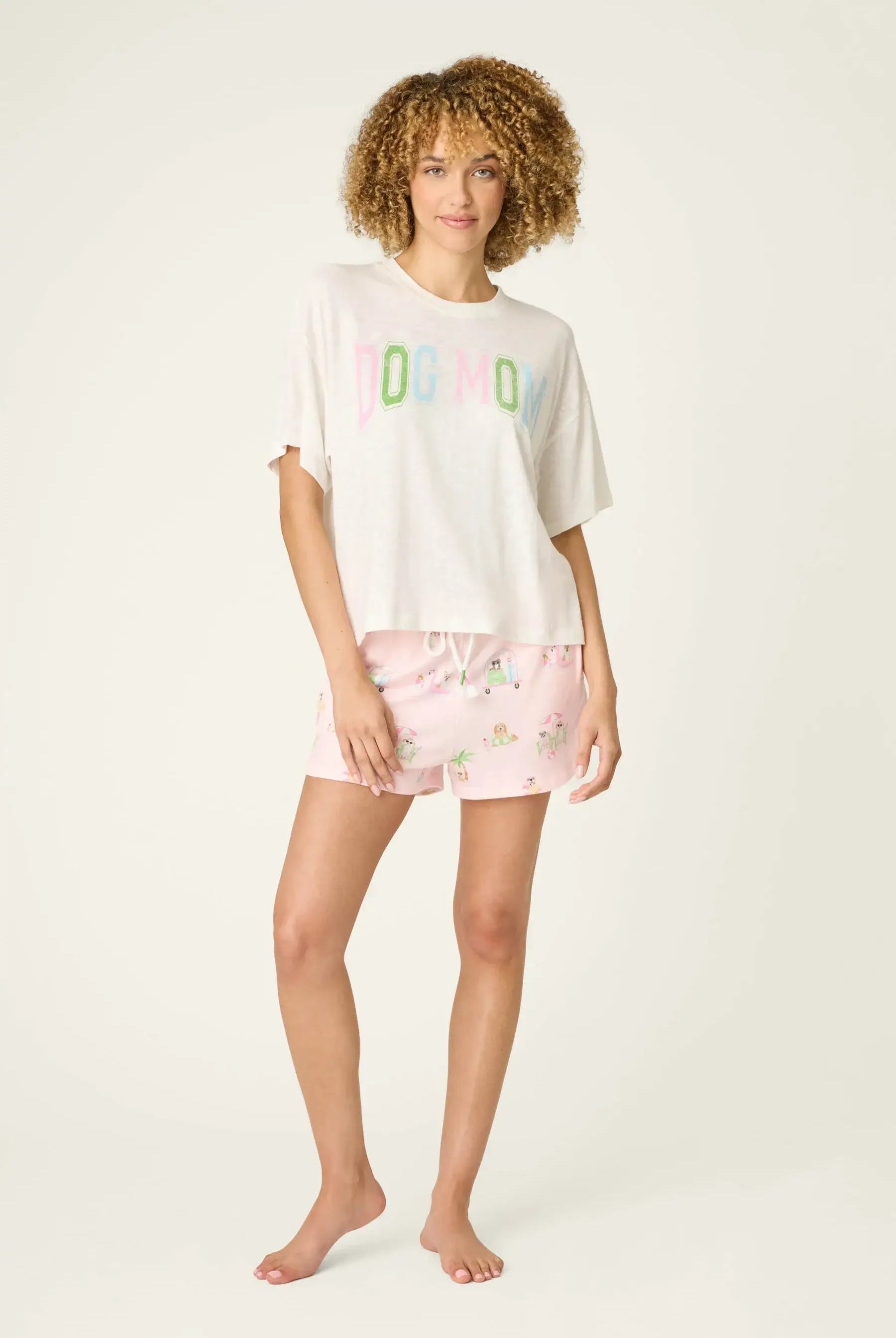 Pupcation Palms Dog Mom Graphic Tee by PJ Salvage