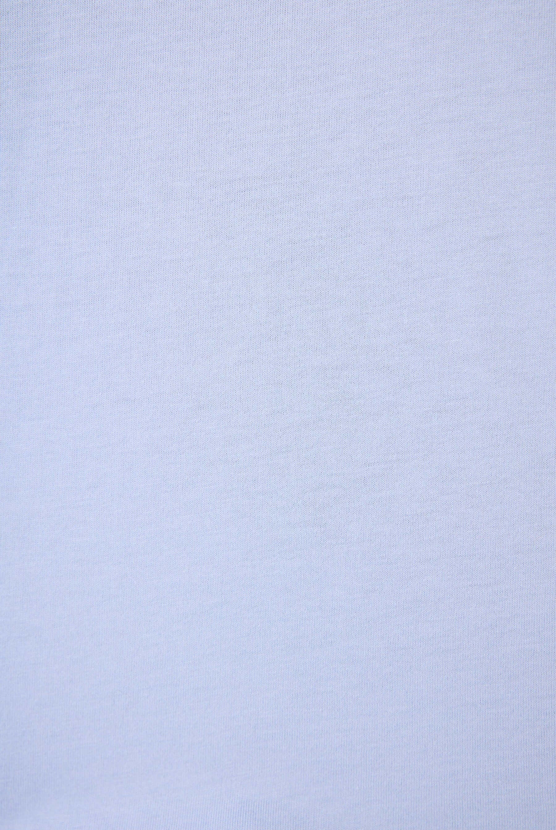 PJ SALVAGE Graphic Print Softee Tee & Short Lounge Set in "Nap Time is my Happy Hour" graphic tee shirt in light blue. Close up of the Fabric showing texture and colour of the softee set