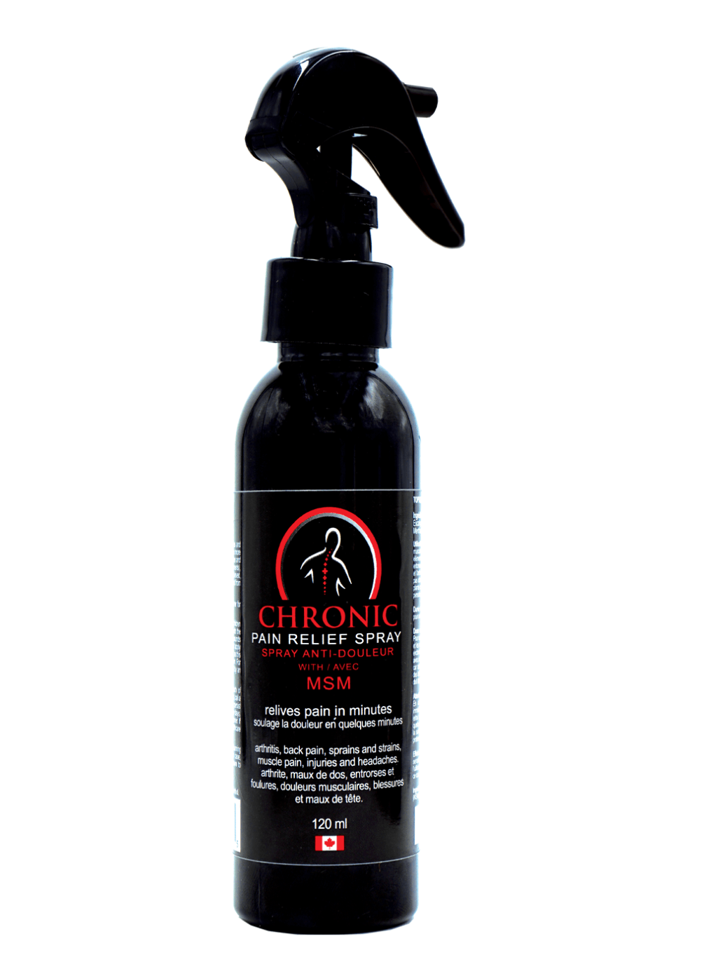CPR MSM Spray Fast-Acting Chronic Pain Relief in a 110ml bottle for quick pain relief.