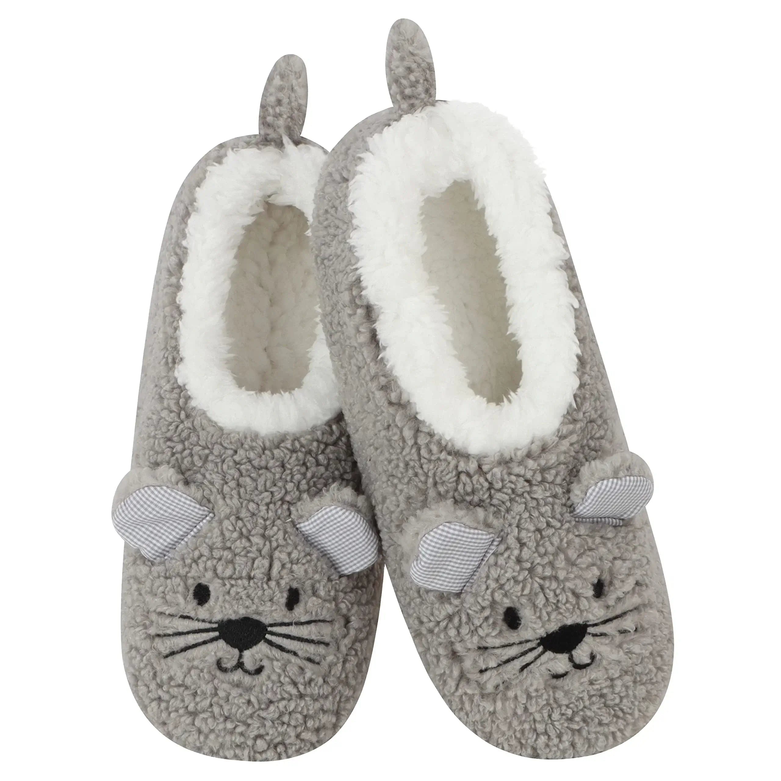 Barnyard Babes Sherpa Animal Slippers Snoozies Mouse