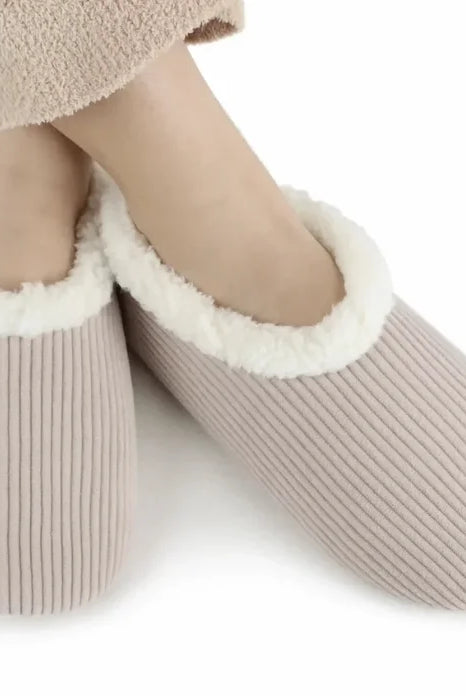 Snoozies Corduroy Memory Foam Plush Slippers Smokey Grey — Cloud Nine Pajamas