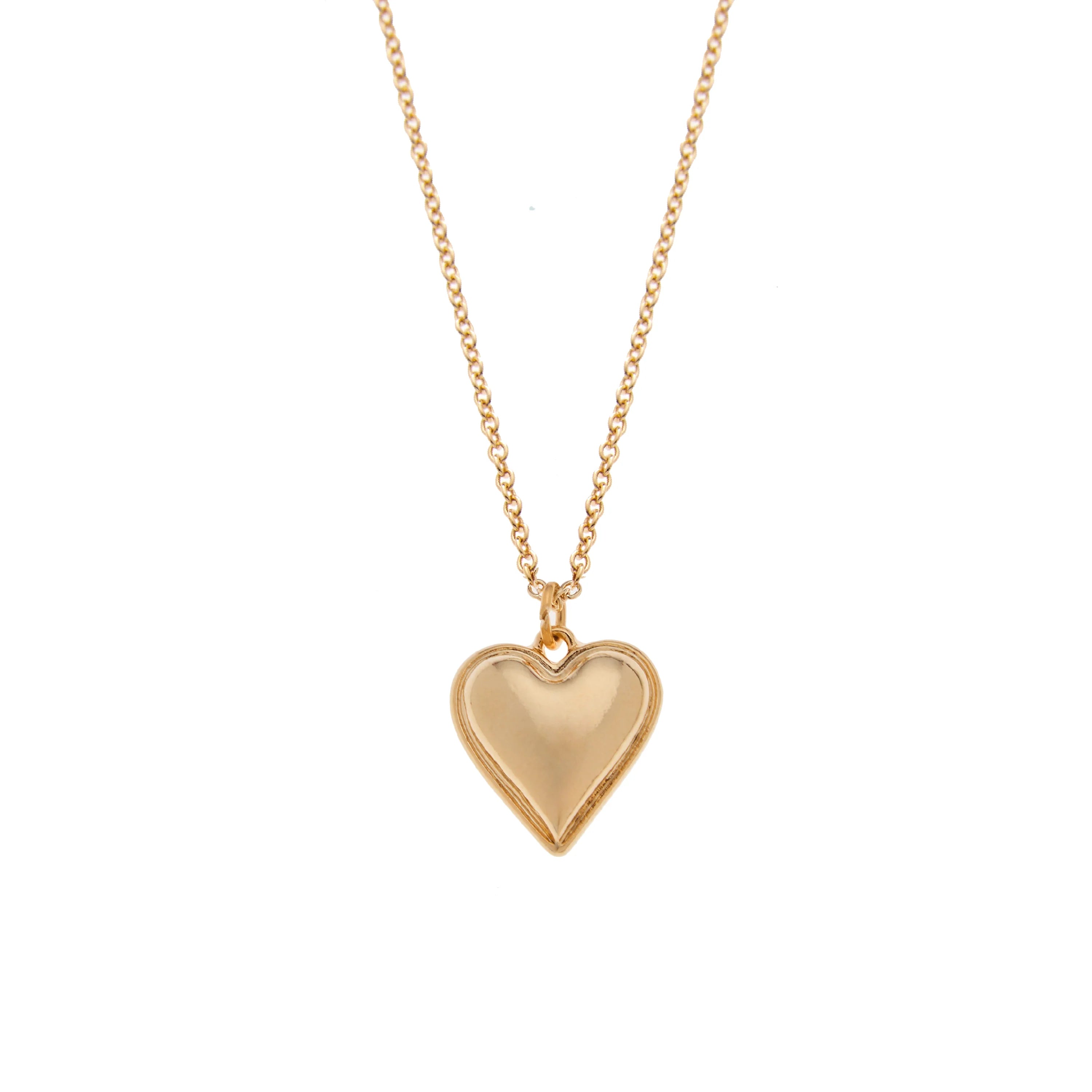 Sweetheart Necklace in 14k Gold by Foxy Originals with a heart pendant on a delicate chain.