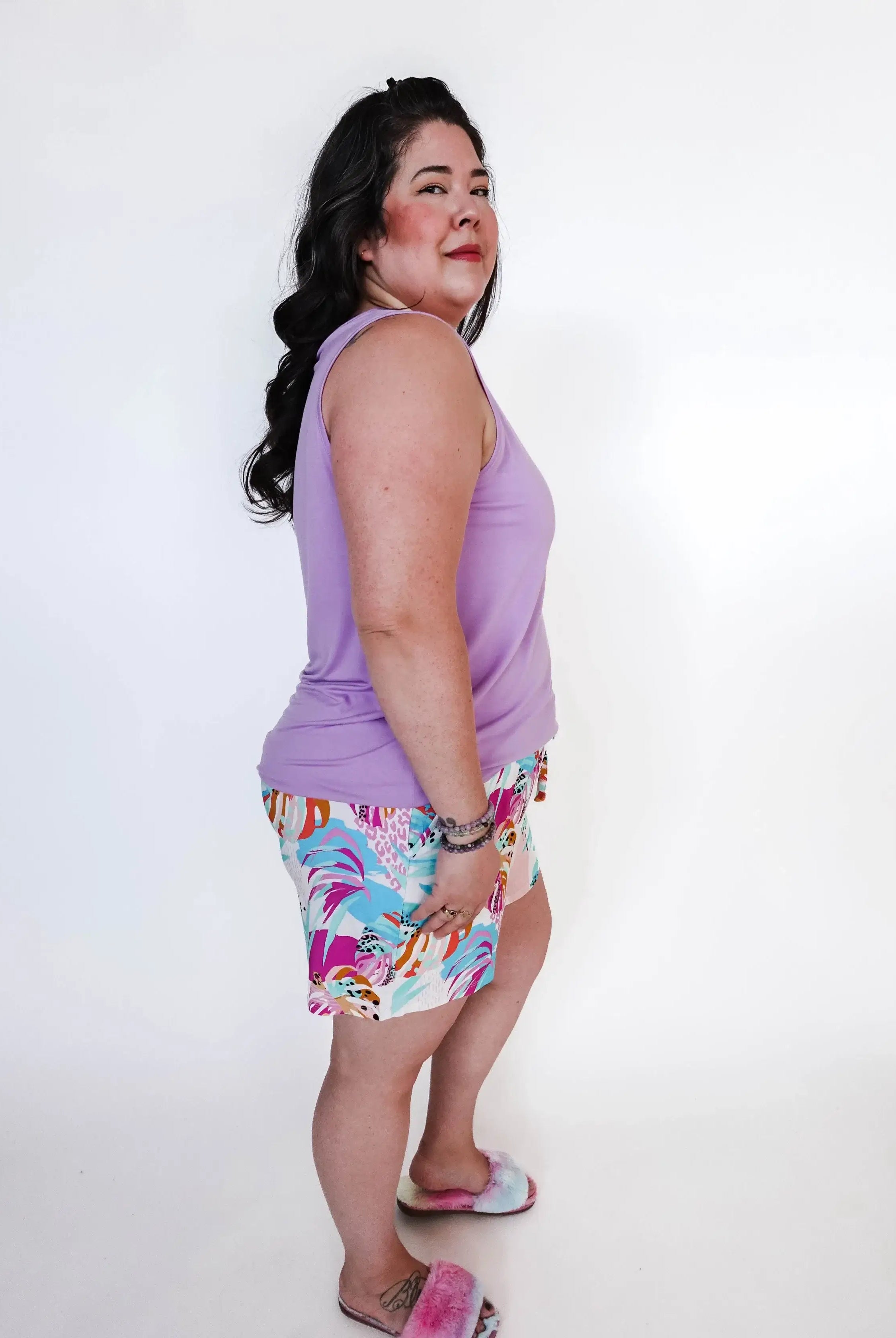 Tank & Short PJ Set - Bamboo | Lilac/Island Breeze GEORGIA RYLAN