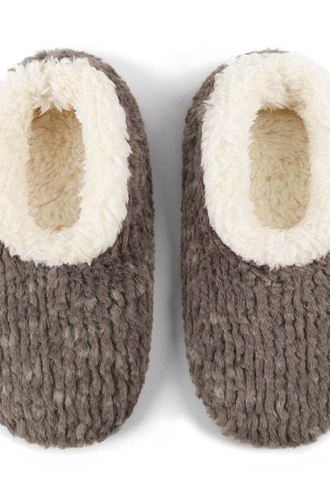 Snoozies Teddy Bear Faux Fur Slippers with Memory Foam Sole, cozy and stylish footies for ultimate comfort.