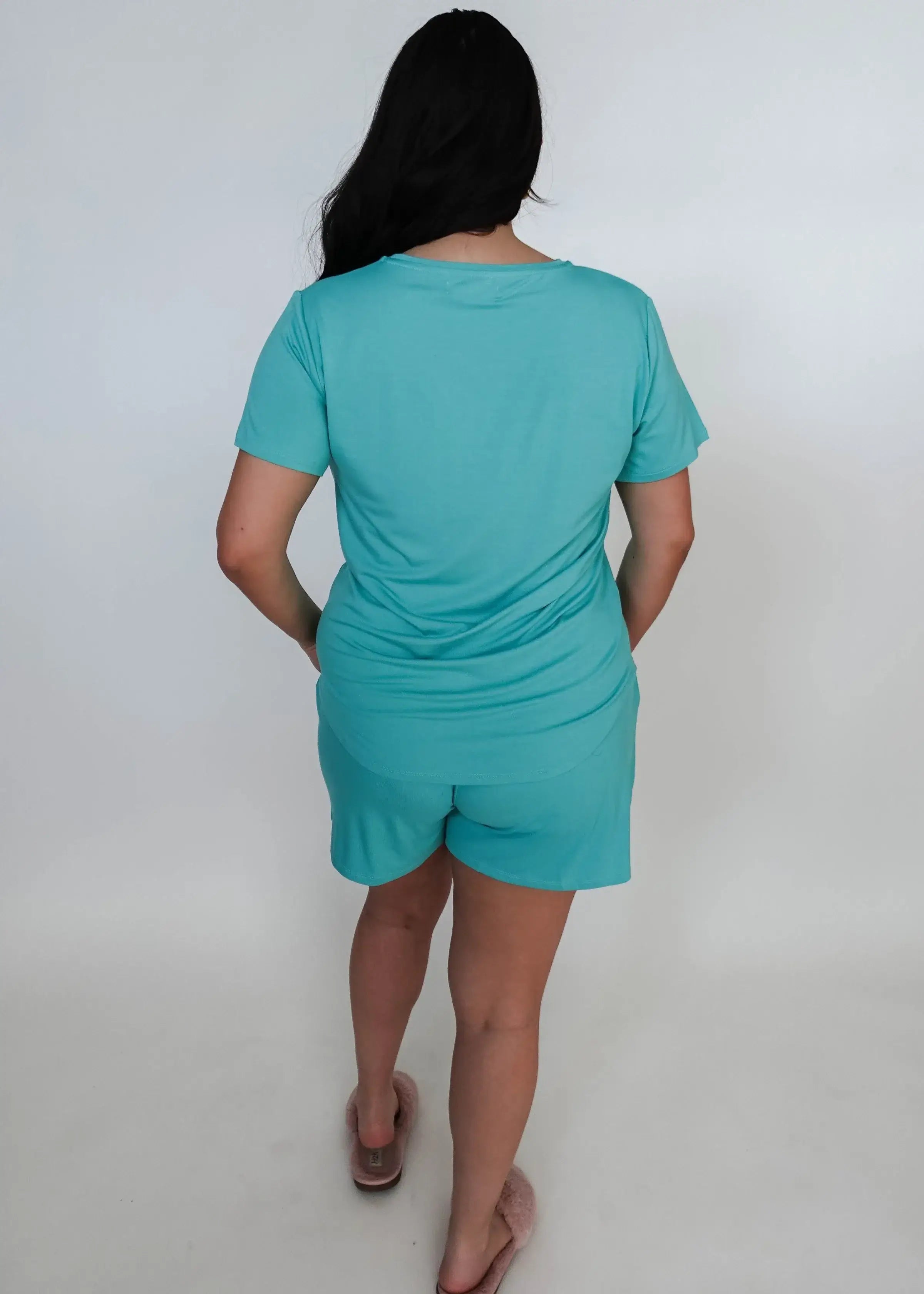 Tee & Short PJ Set - Bamboo | Seafoam