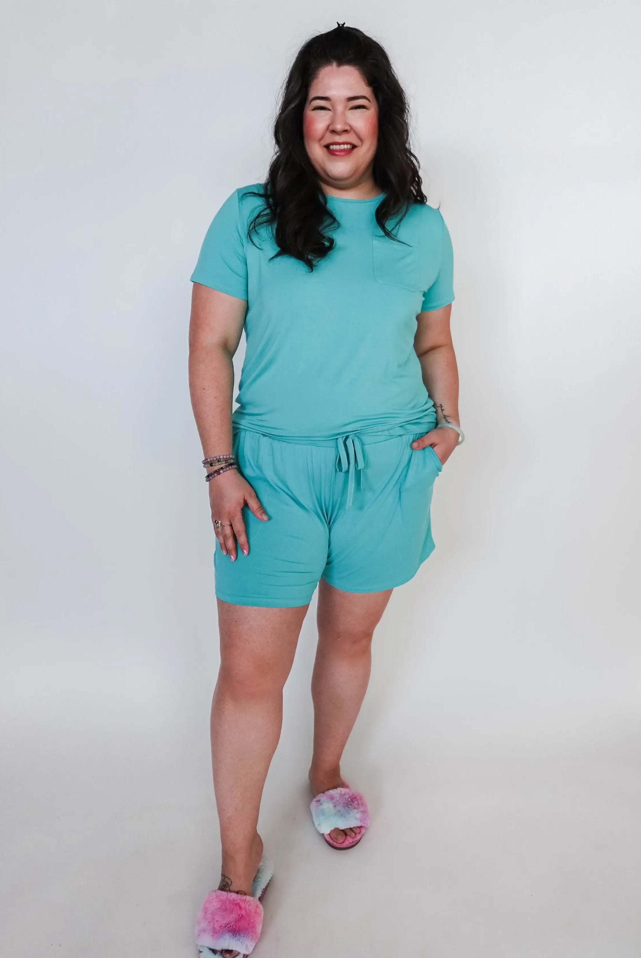 Tee & Short PJ Set - Bamboo | Seafoam