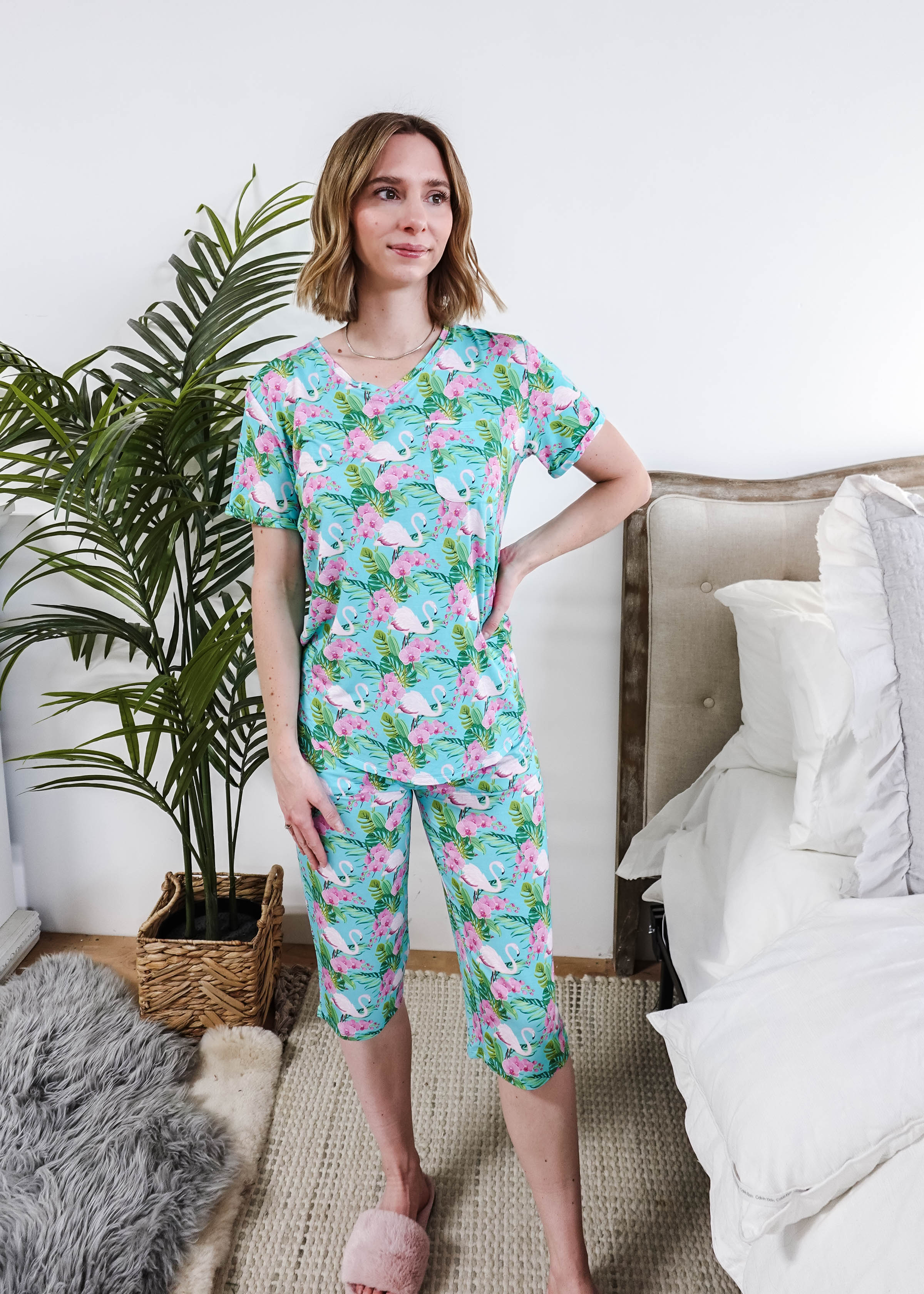Tropic Like It's Hot Print Tee & Capri Bamboo PJ Set | GEORGIA RYLAN