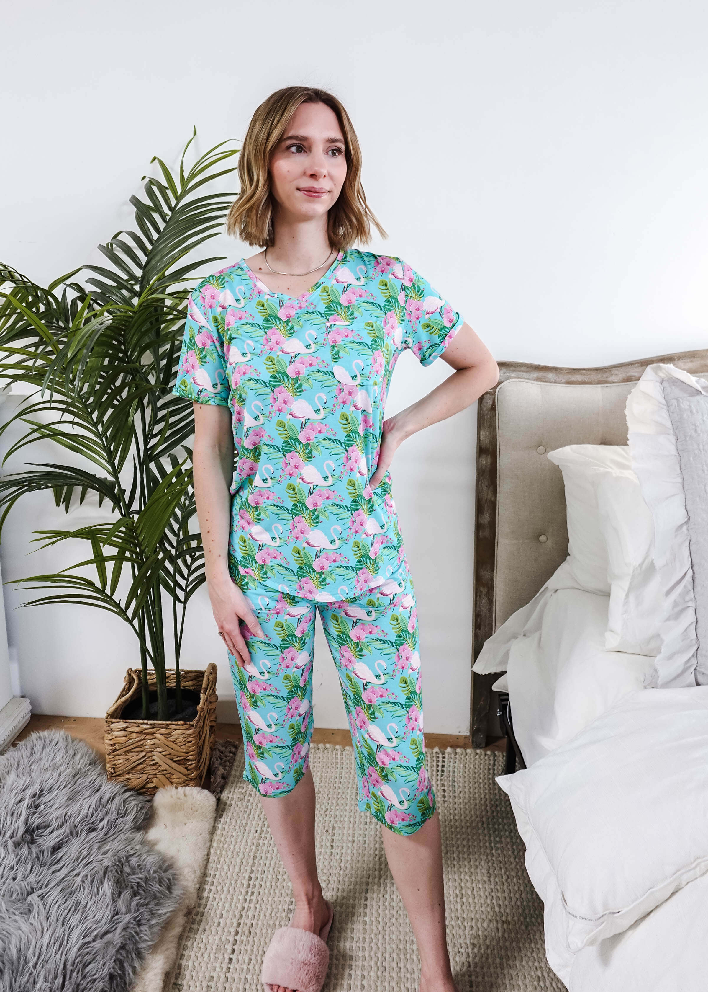 Tropic Like It's Hot Print Tee & Capri Bamboo PJ Set | GEORGIA RYLAN